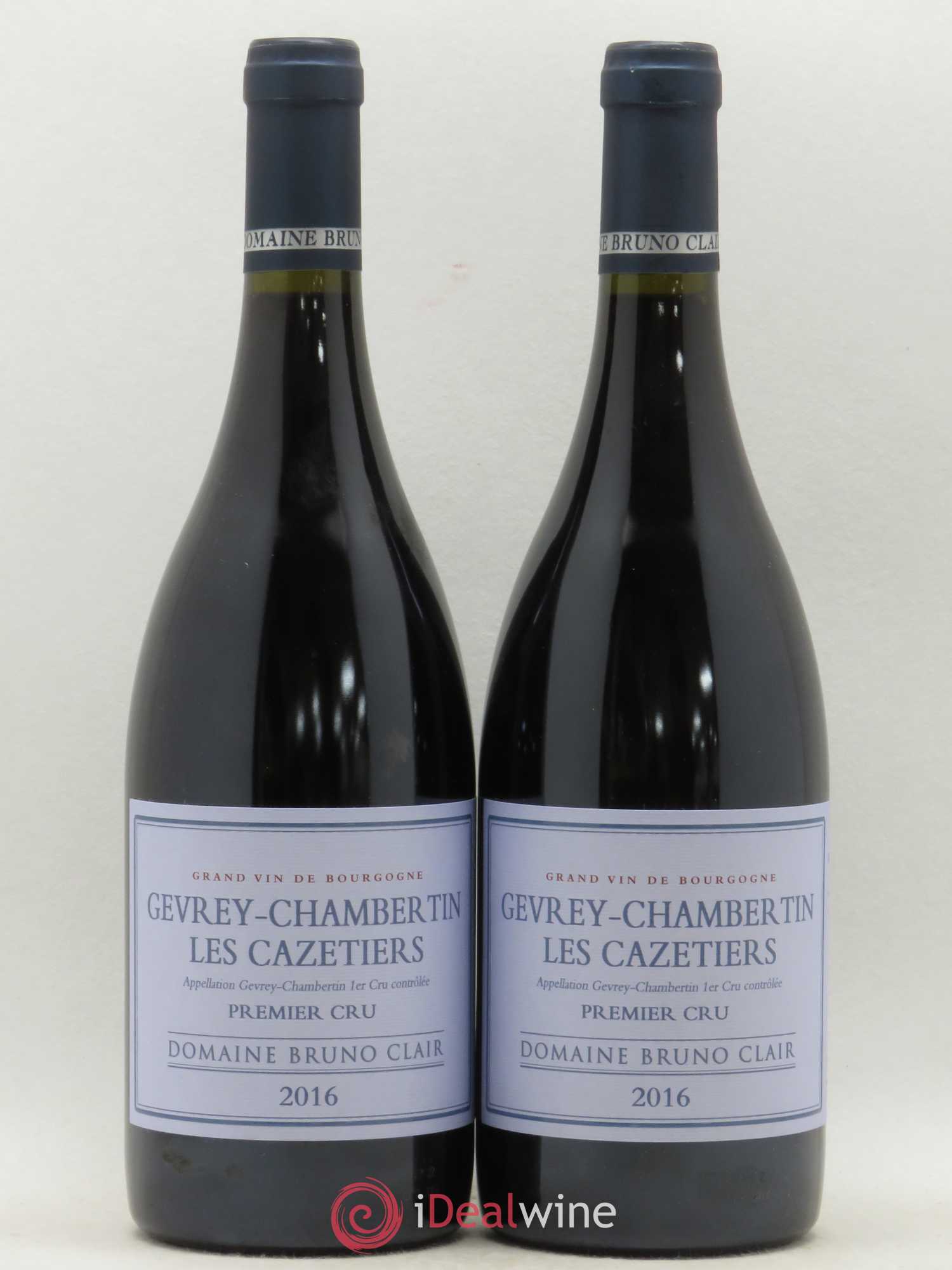 Gevrey-Chambertin 1er Cru Les Cazetiers Bruno Clair (Domaine) 2016 - Lot de 2 bouteilles - 0