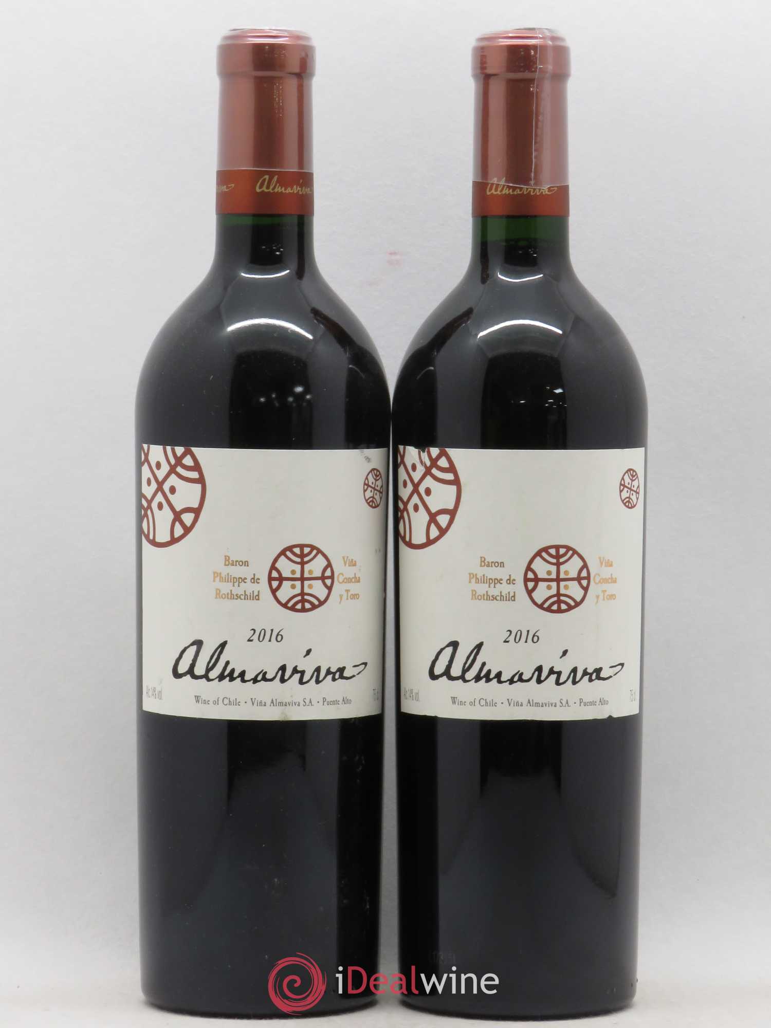Chili Almaviva Baron P. de Rothschild Concha y Toro 2016 - Lot de 2 bouteilles - 0