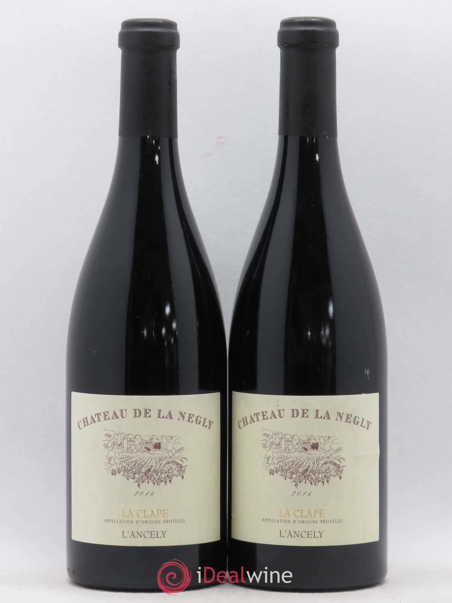 La Clape Château de La Négly L'Ancely Jean Paux-Rosset 2016 - Lot de 2 bouteilles - 0