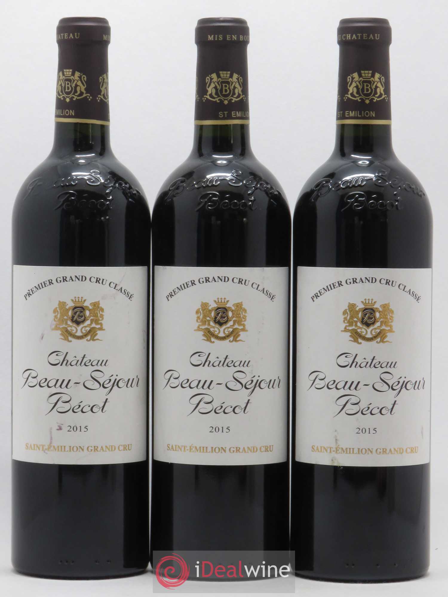 Château Beau-Séjour Bécot 1er Grand Cru Classé B 2015 - Lot de 3 bouteilles - 0