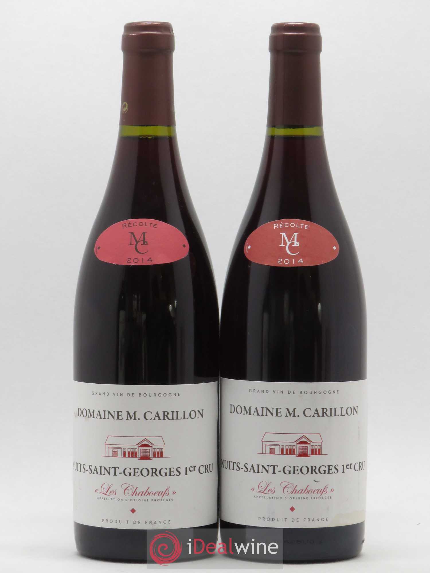 Nuits-Saint-Georges 1er Cru Les Chaboeufs Domaine M. Carillon 2014 - Posten von 2 Flaschen - 0