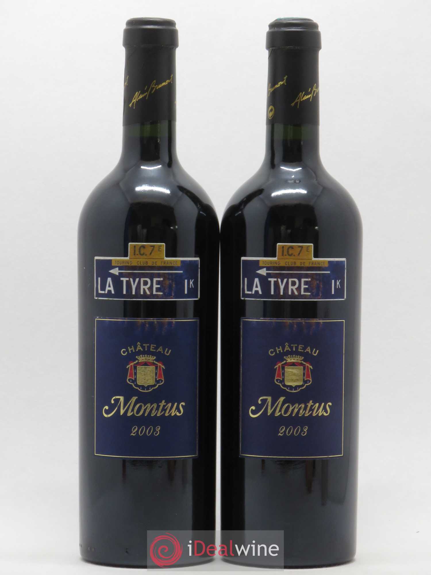 Madiran Château Montus-La Tyre Alain Brumont 2003 - Lot de 2 bouteilles - 0