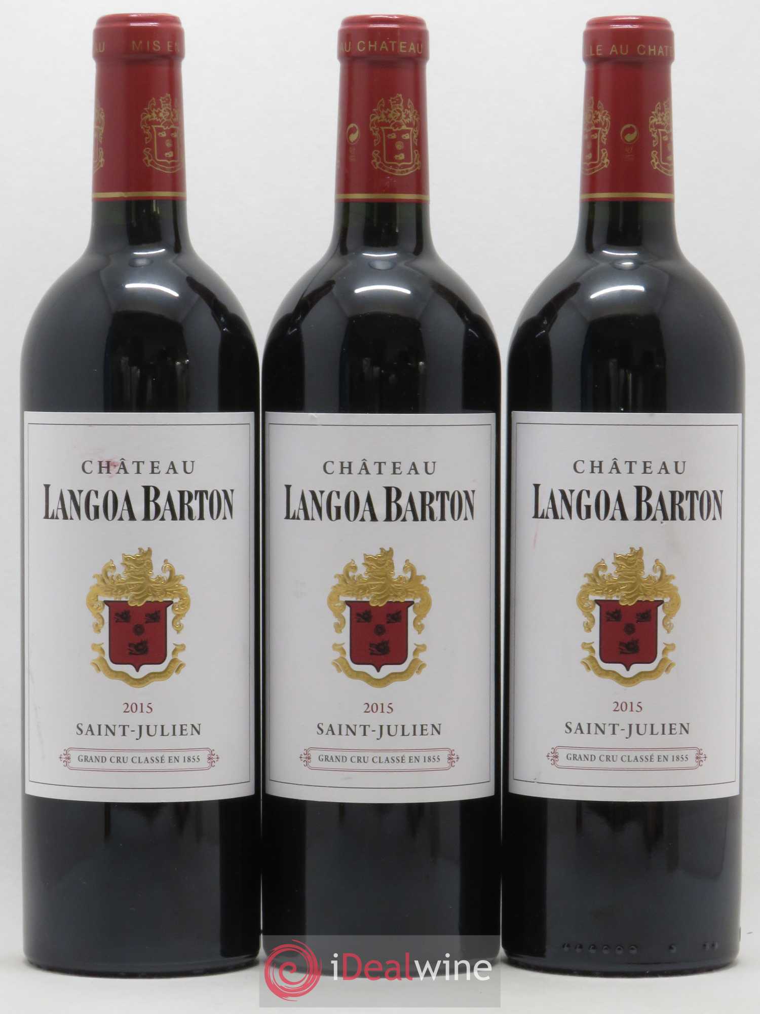 Château Langoa Barton 3ème Grand Cru Classé 2015 - Lot de 3 bouteilles - 0