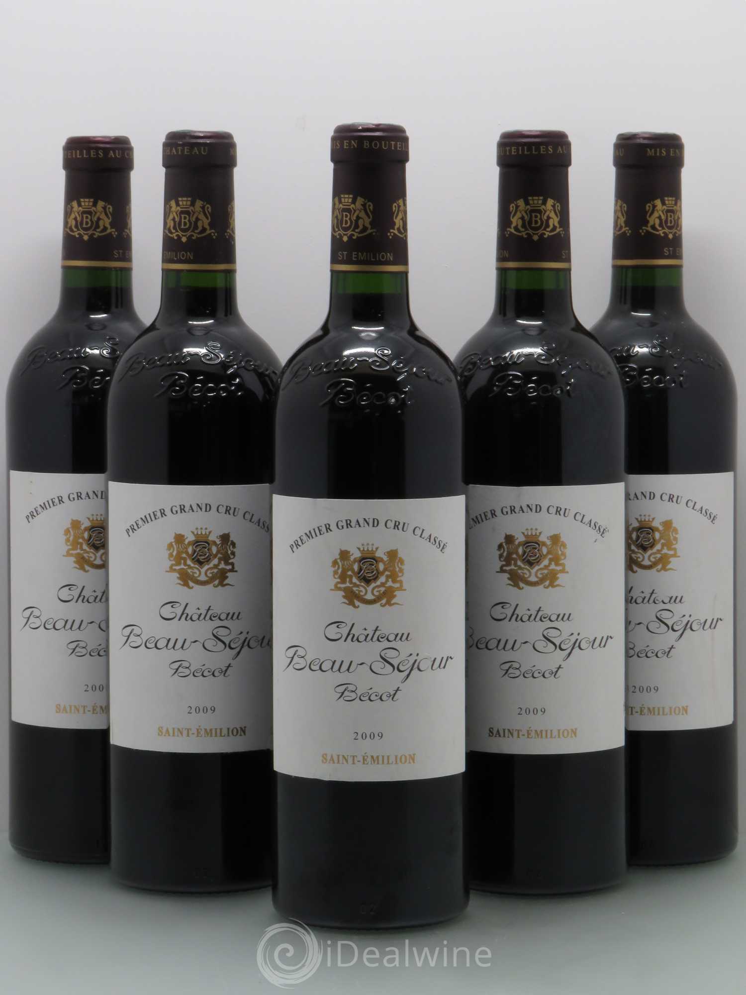 Château Beau-Séjour Bécot 1er Grand Cru Classé B 2009 - Lot de 5 bouteilles - 0