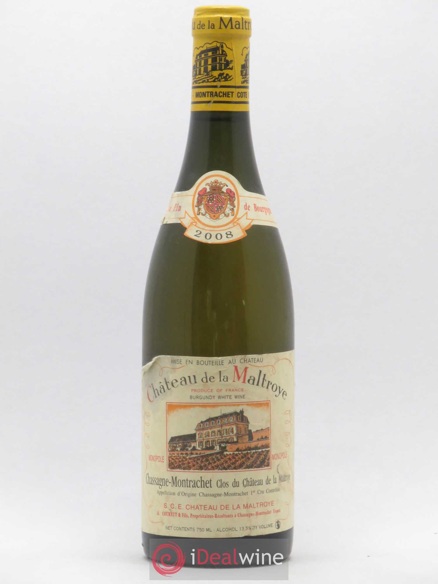 Chassagne-Montrachet 1er Cru Clos du Château de la Maltroye Monopole Château de la Maltroye 2008 - Lot de 1 bouteille - 0