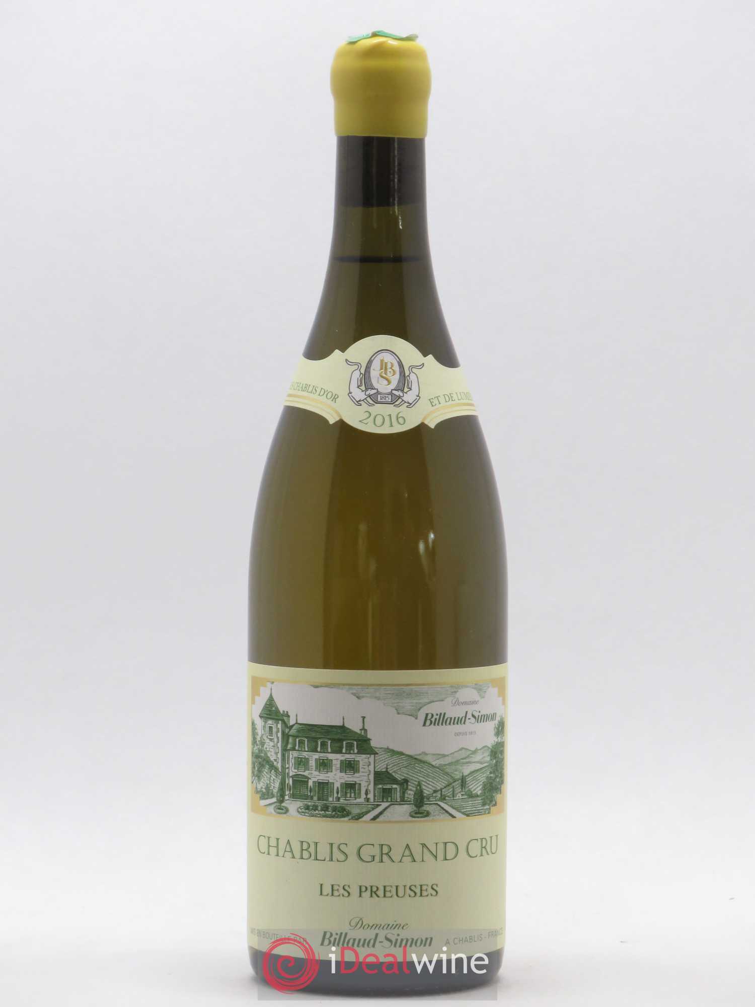 Chablis Grand Cru Les Preuses Billaud-Simon (Domaine) 2016 - Lot de 1 bouteille - 0
