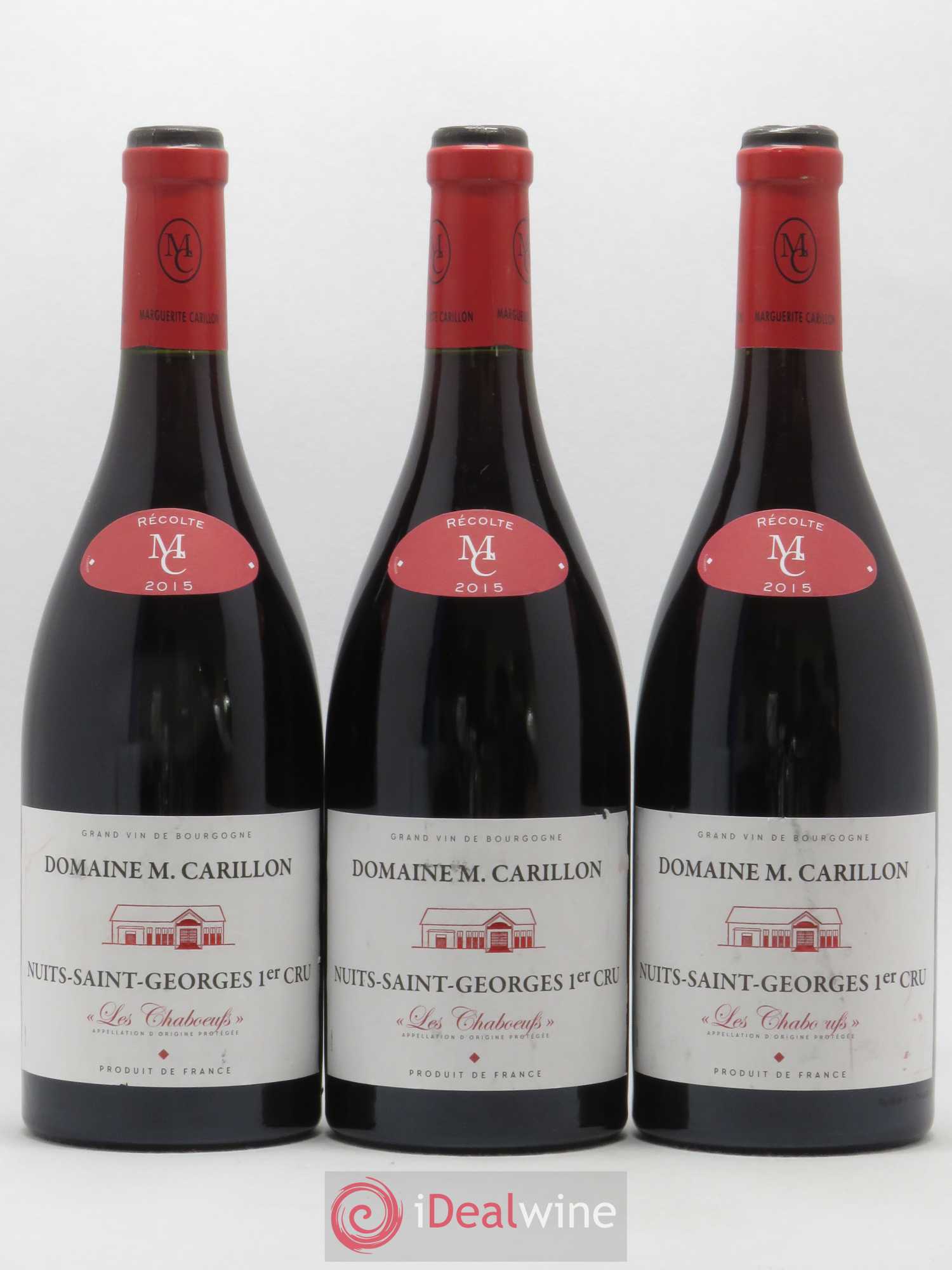 Nuits-Saint-Georges 1er Cru Les Chaboeufs Domaine M. Carillon 2015 - Posten von 3 Flaschen - 0