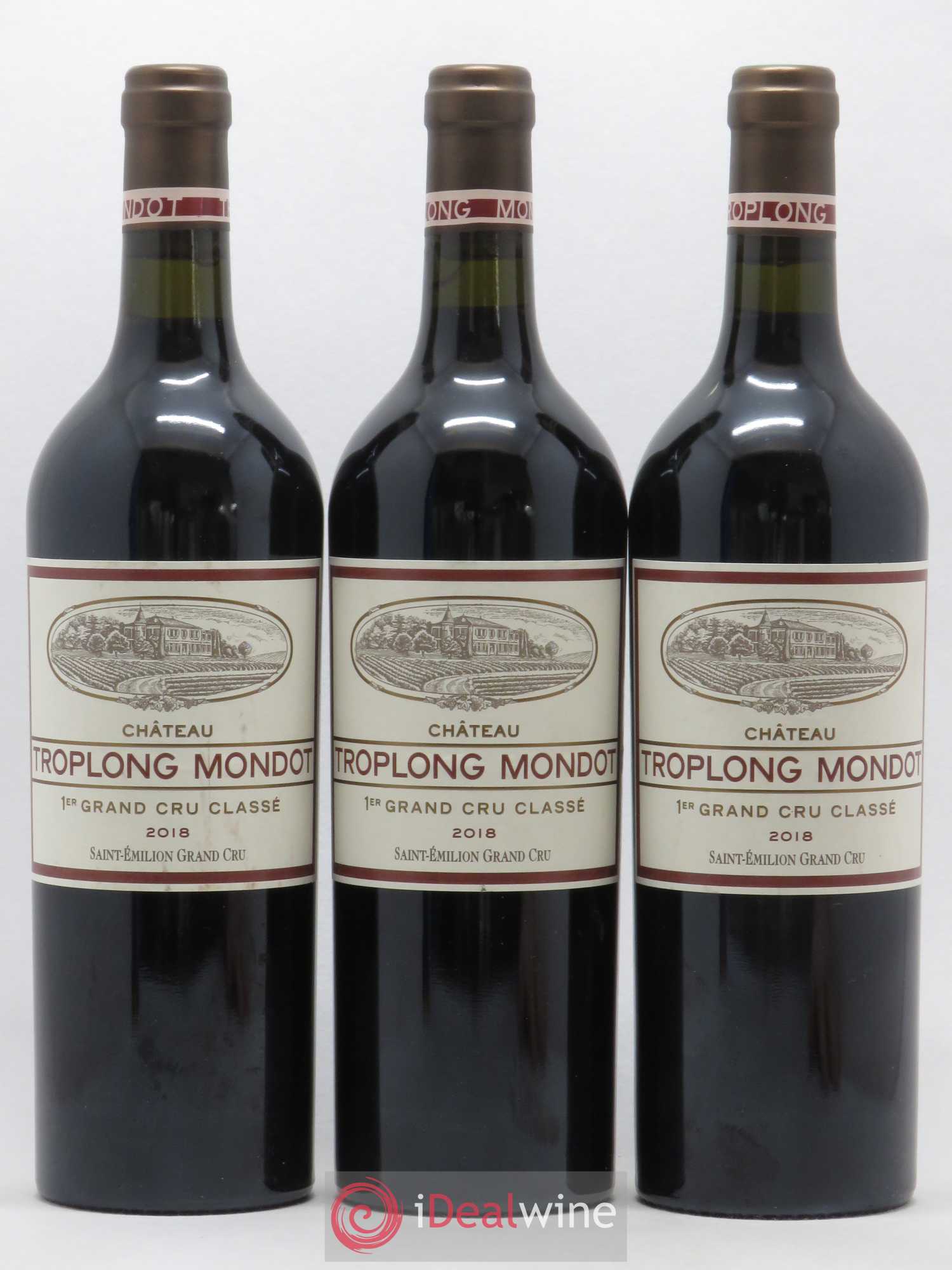 Château Troplong Mondot 1er Grand Cru Classé B 2018 - Lot de 3 bouteilles - 0