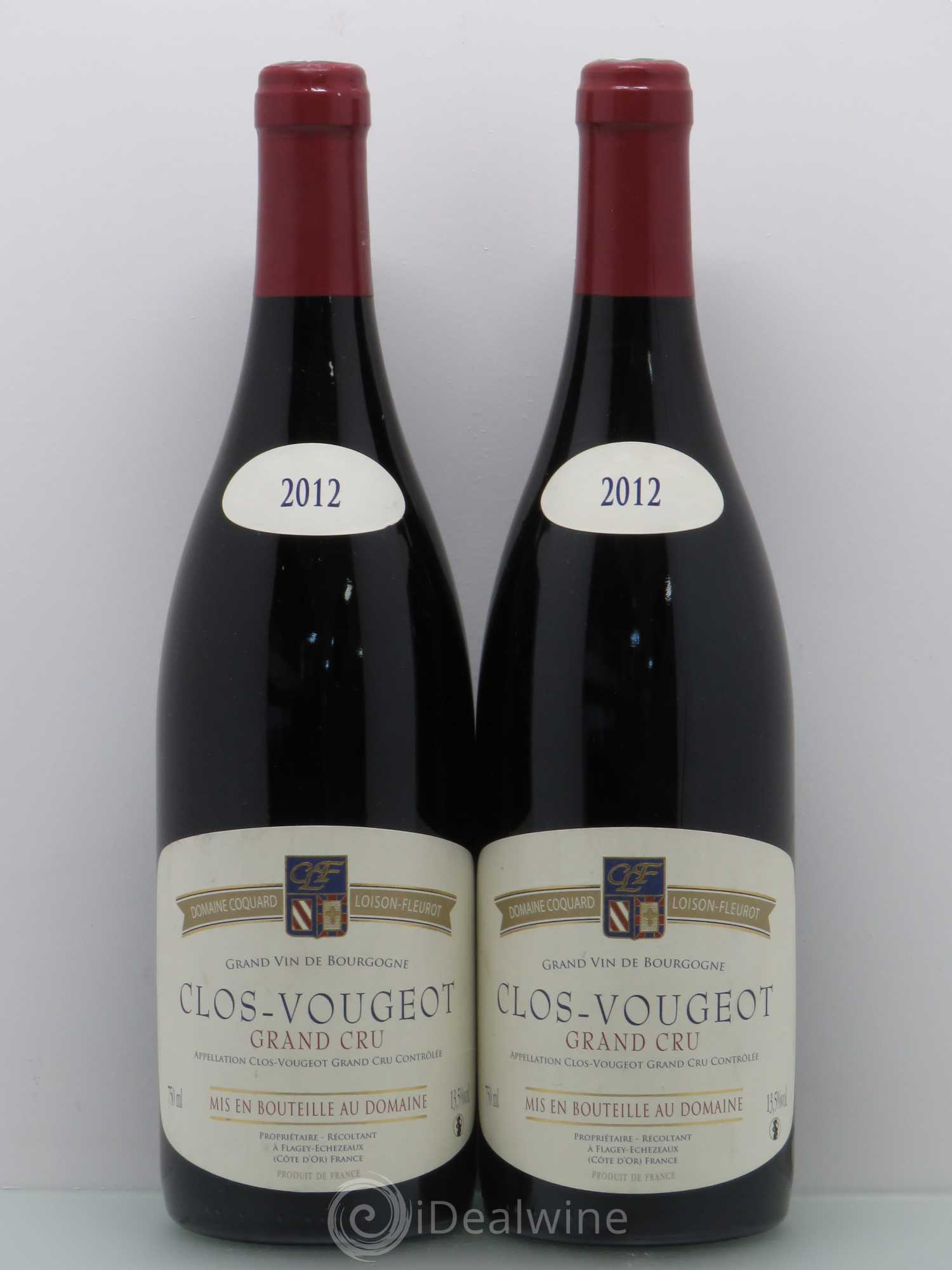 Clos de Vougeot Grand Cru Coquard Loison Fleurot 2012 - Lot de 2 bouteilles - 0
