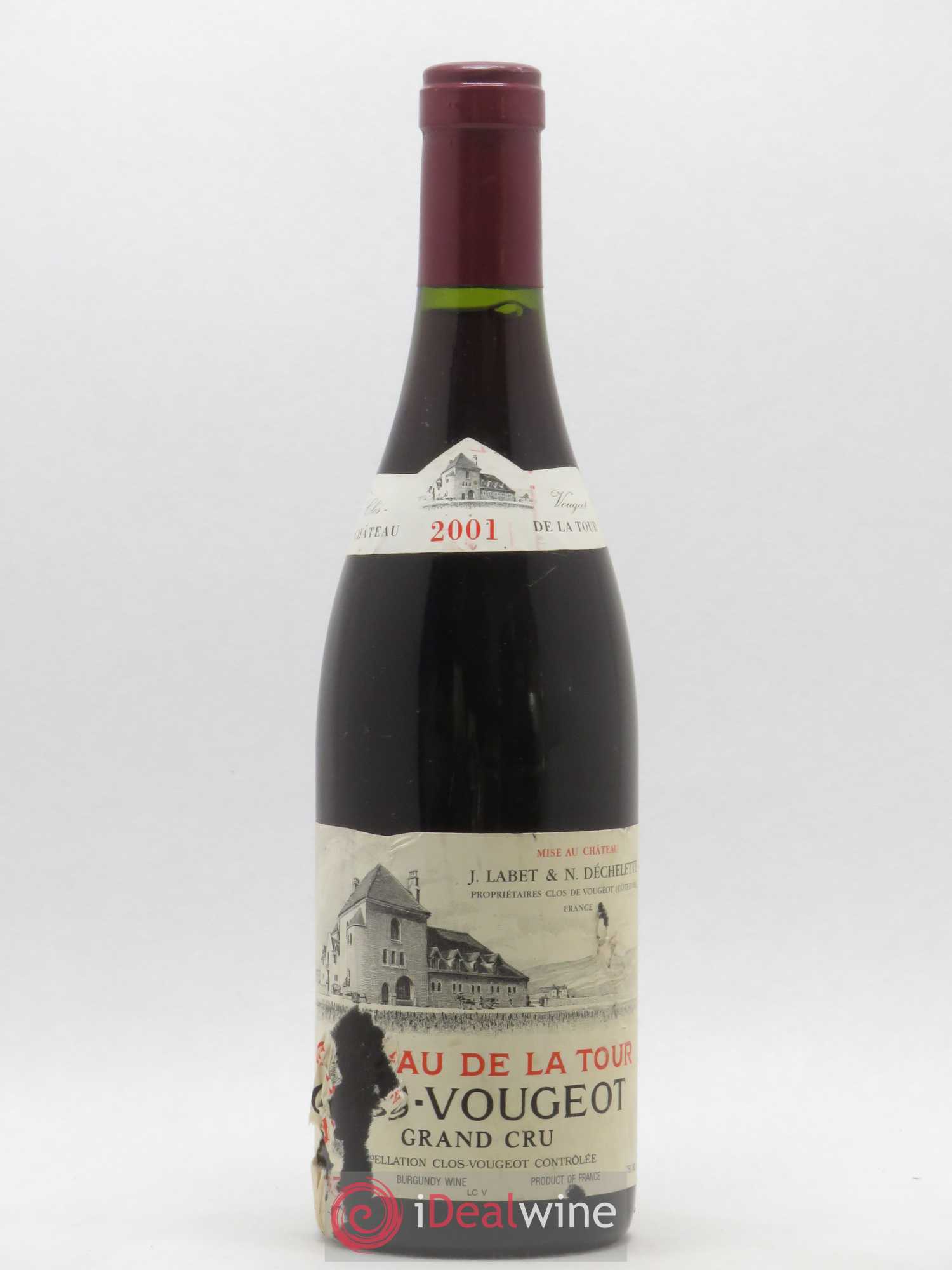 Clos de Vougeot Grand Cru Château de La Tour 2001 - Lot de 1 bouteille - 0