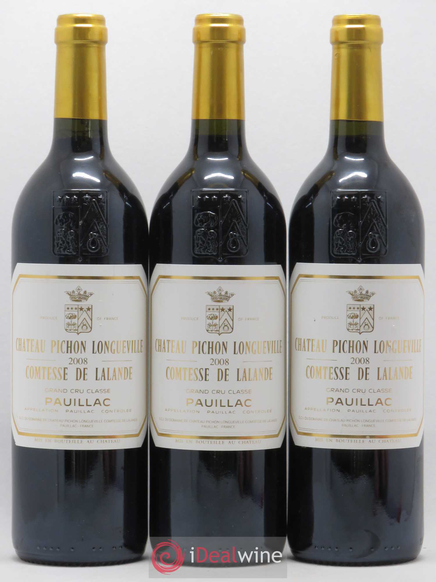 Château Pichon Longueville Comtesse de Lalande 2ème Grand Cru Classé 2008 - Lot de 3 bouteilles - 0