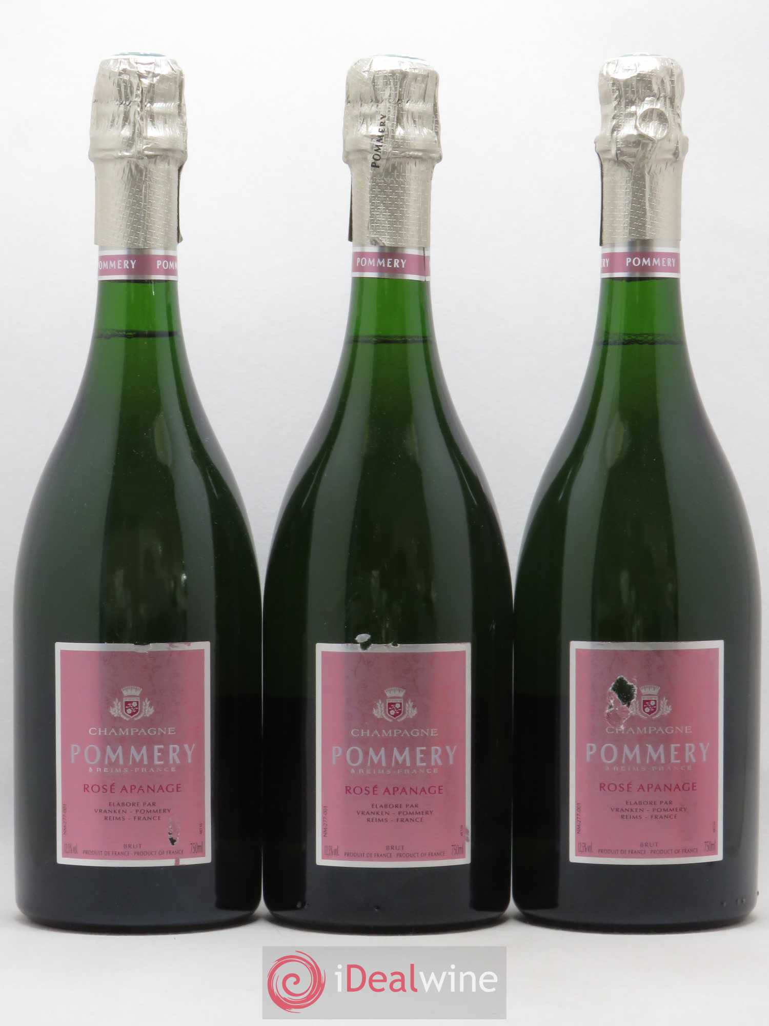 Champagne - Pommery Apanage - Lot de 3 bouteilles - 0