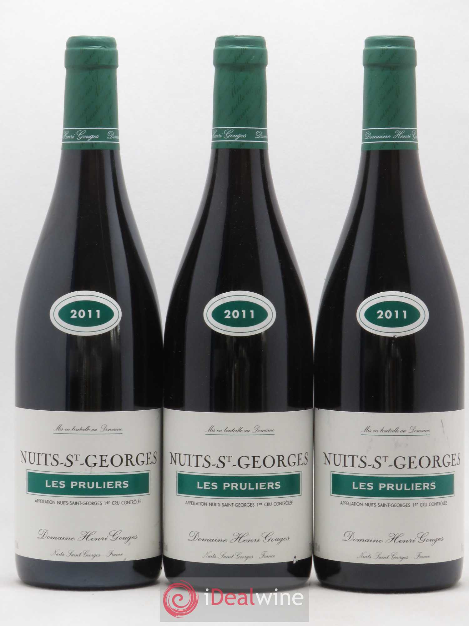 Nuits-Saint-Georges 1er Cru Les Pruliers Henri Gouges 2011 - Lot de 3 bouteilles - 0