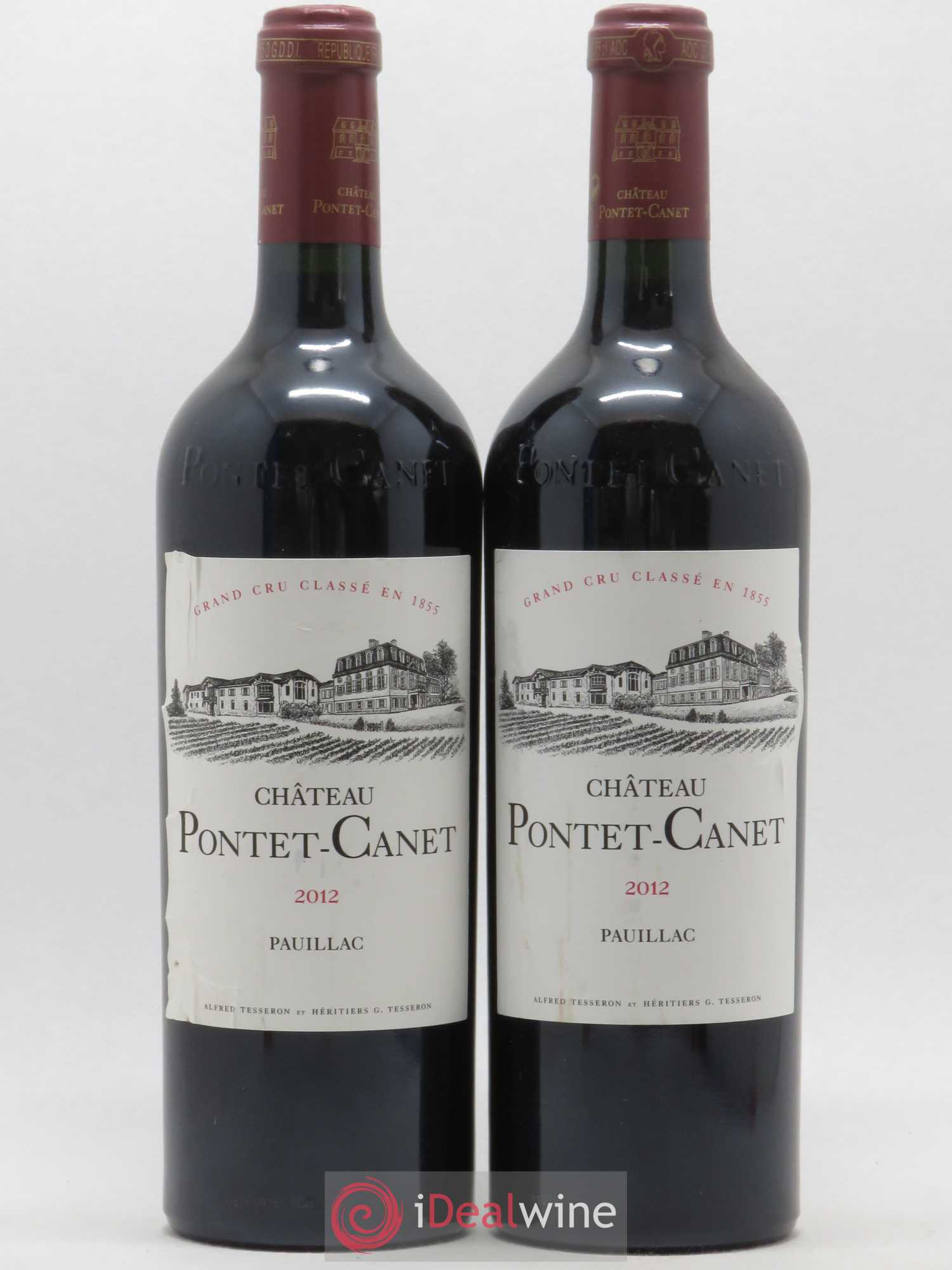 Château Pontet Canet 5ème Grand Cru Classé 2012 - Lot de 2 bouteilles - 0
