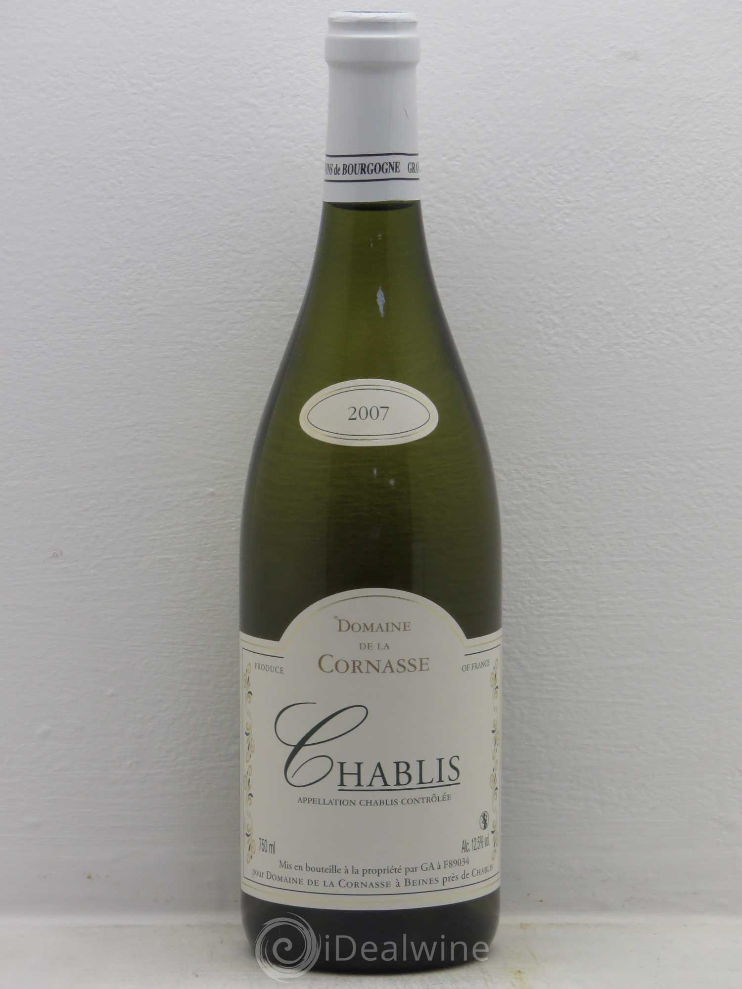 Chablis Domaine de la Cornasse (sans prix de réserve) 2007 - Posten von 1 Flasche - 0