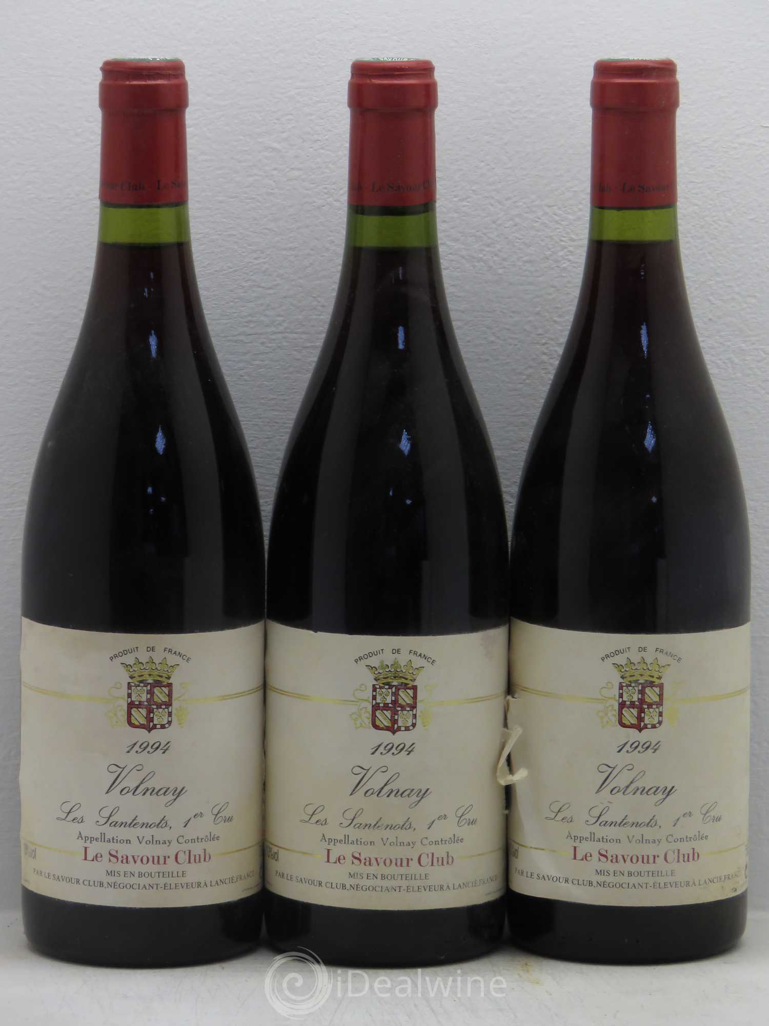 Volnay 1er Cru Savour Club 1994 - Lot de 3 bouteilles - 0