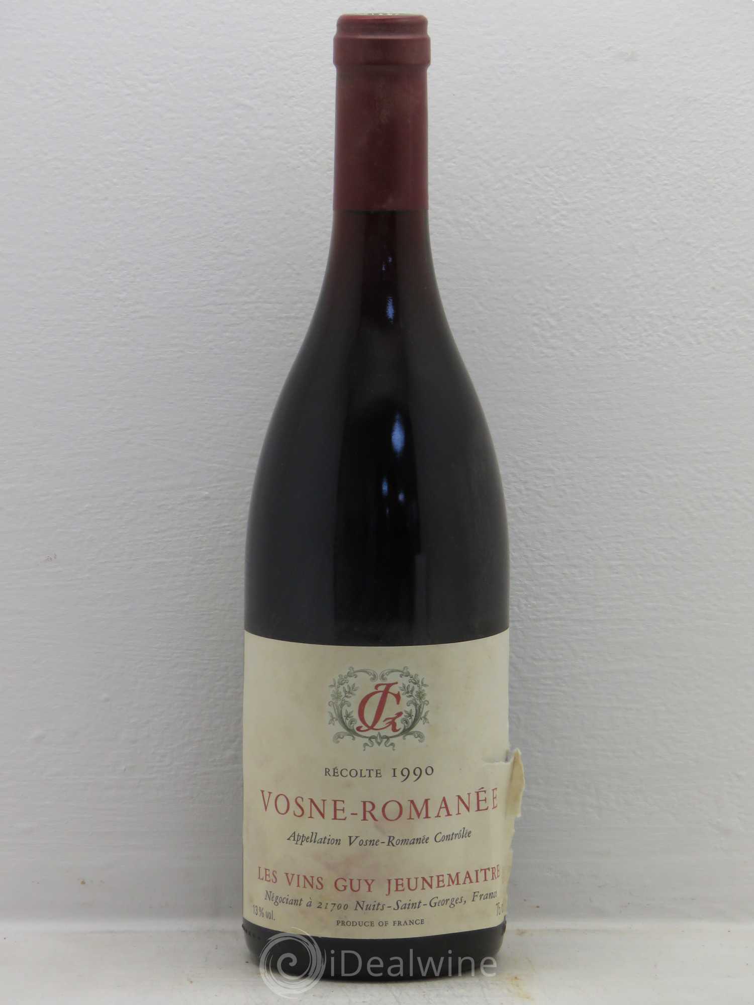 Vosne-Romanée Guy Jeunemaitre 1990 - Posten von 1 Flasche - 0