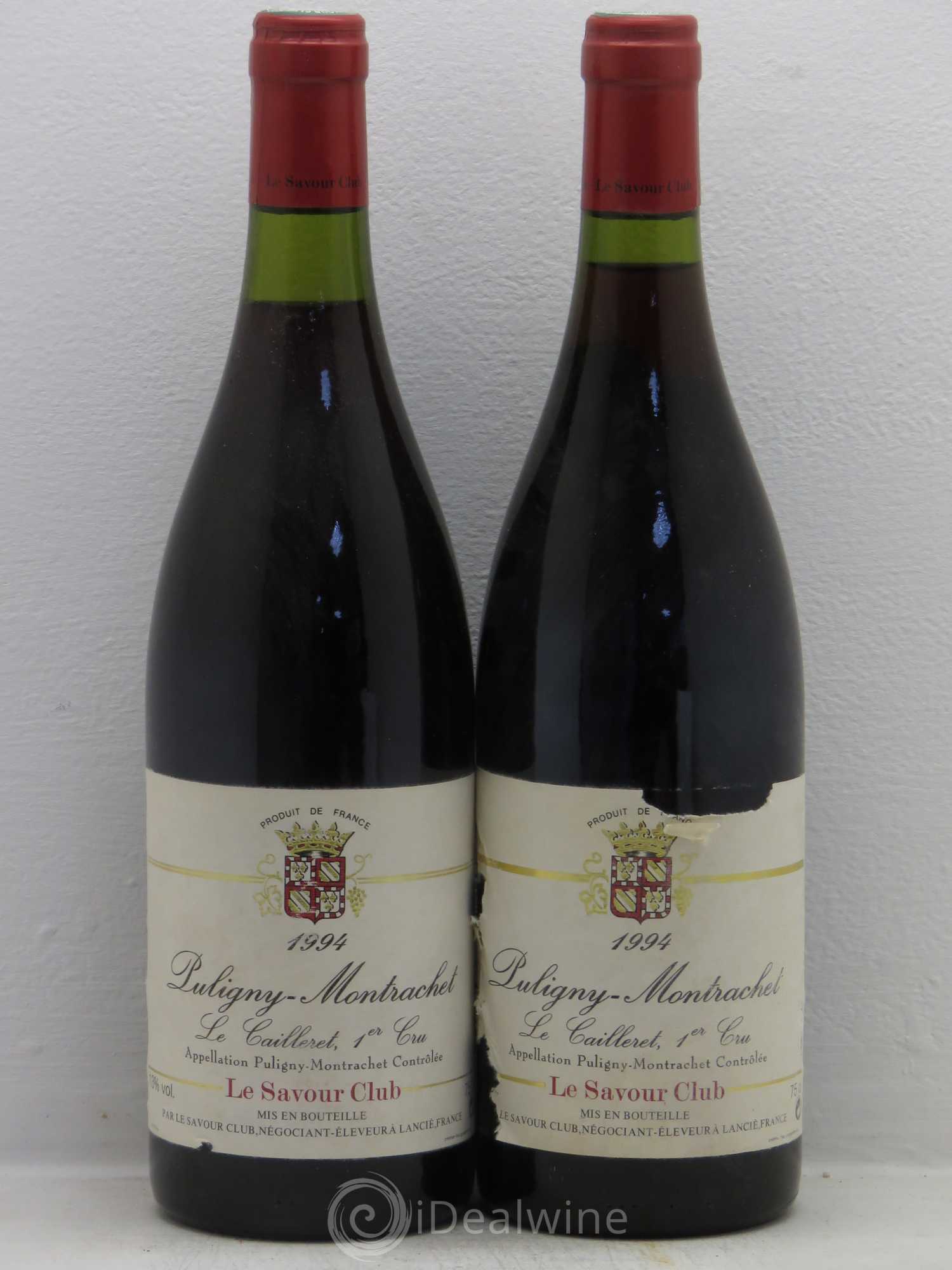Bourgogne Puligny montrachet 1er cru Le Cailleret Savour Club 1994 - Posten von 2 Flaschen - 0