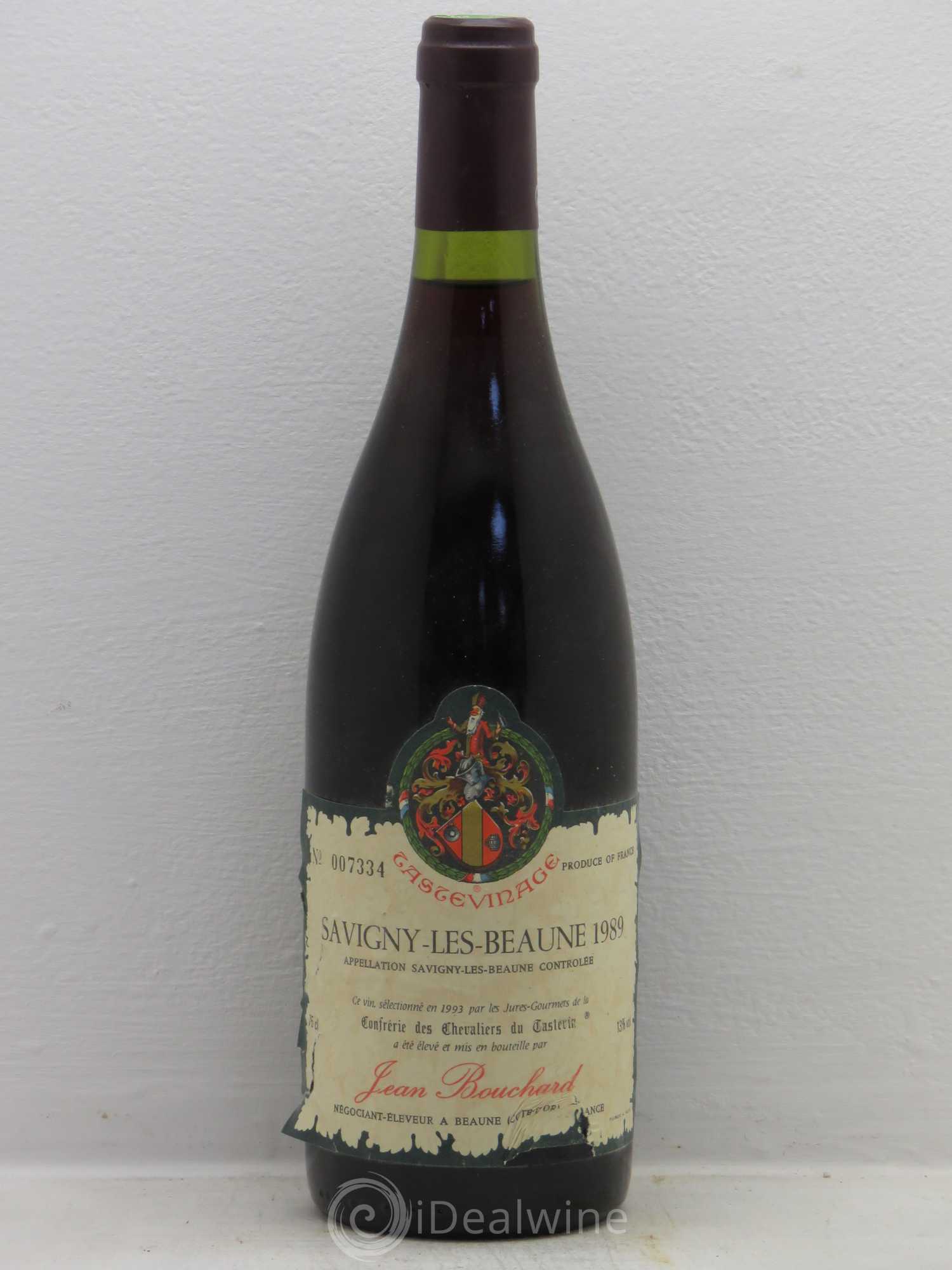 Savigny-lès-Beaune Jean Bouchard Tastevinage 1989 - Posten von 1 Flasche - 0