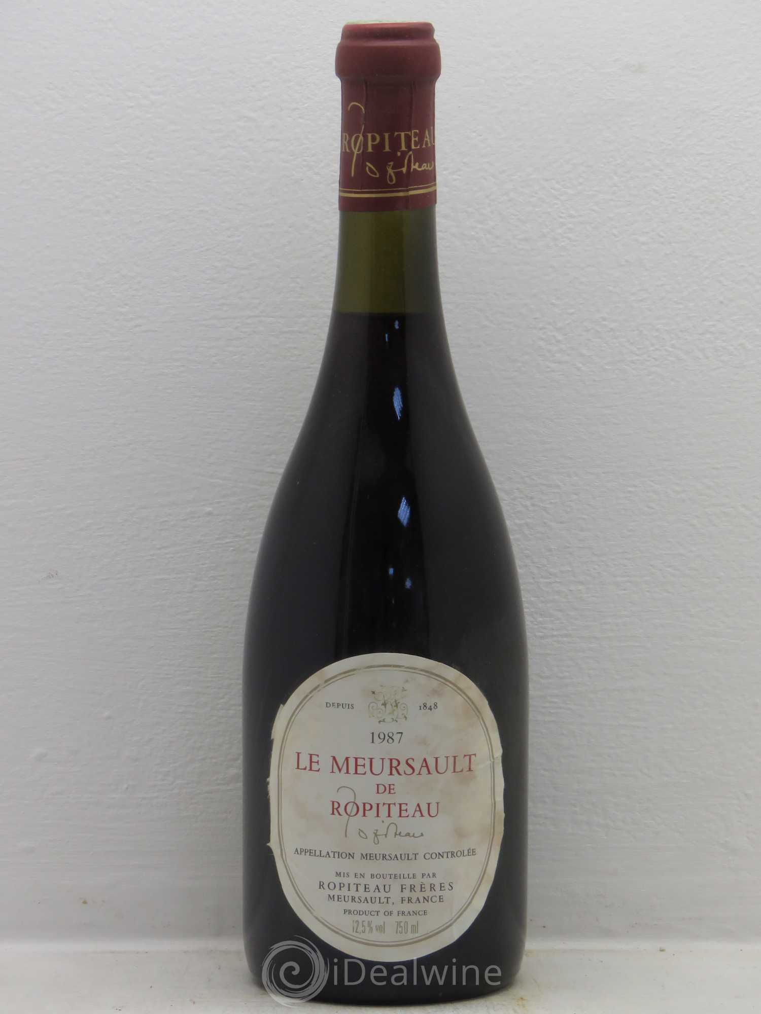 Meursault Domaine Ropiteau 1987 - Posten von 6 Flaschen - 0