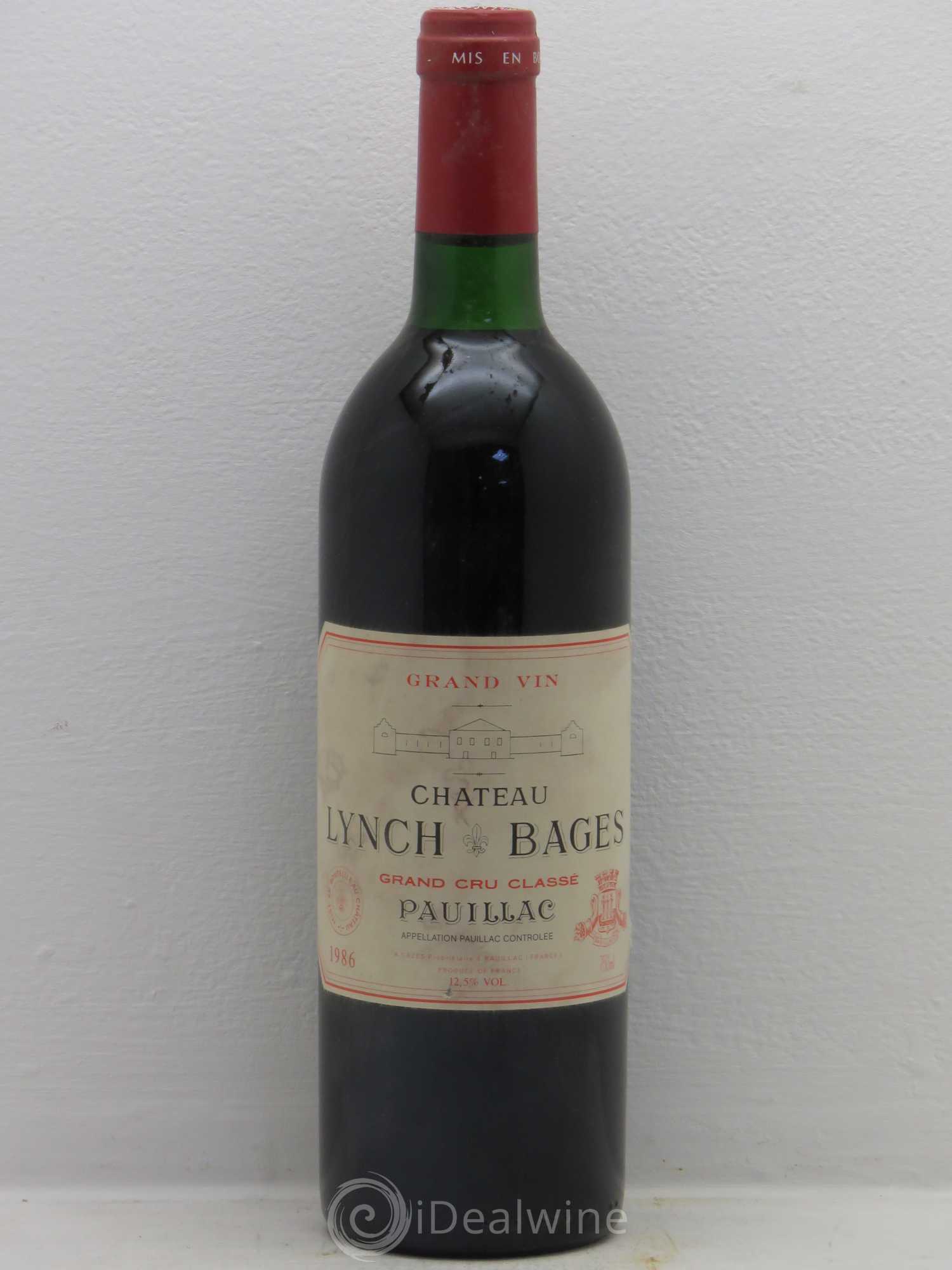 Château Lynch Bages 5ème Grand Cru Classé 1986 - Lot de 1 bouteille - 0