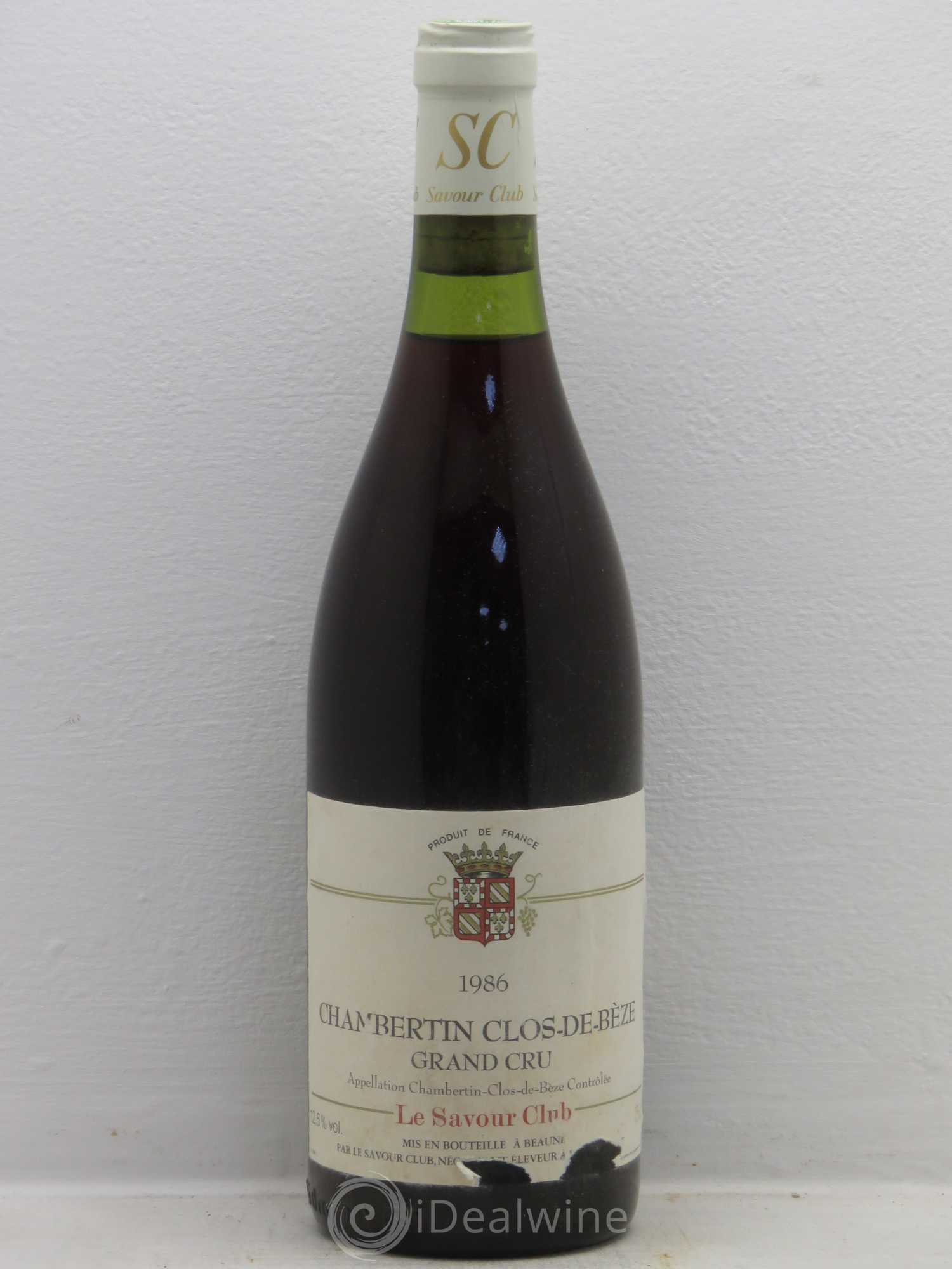 Chambertin Clos de Bèze Grand Cru Savour Club 1986 - Lot de 1 bouteille - 0