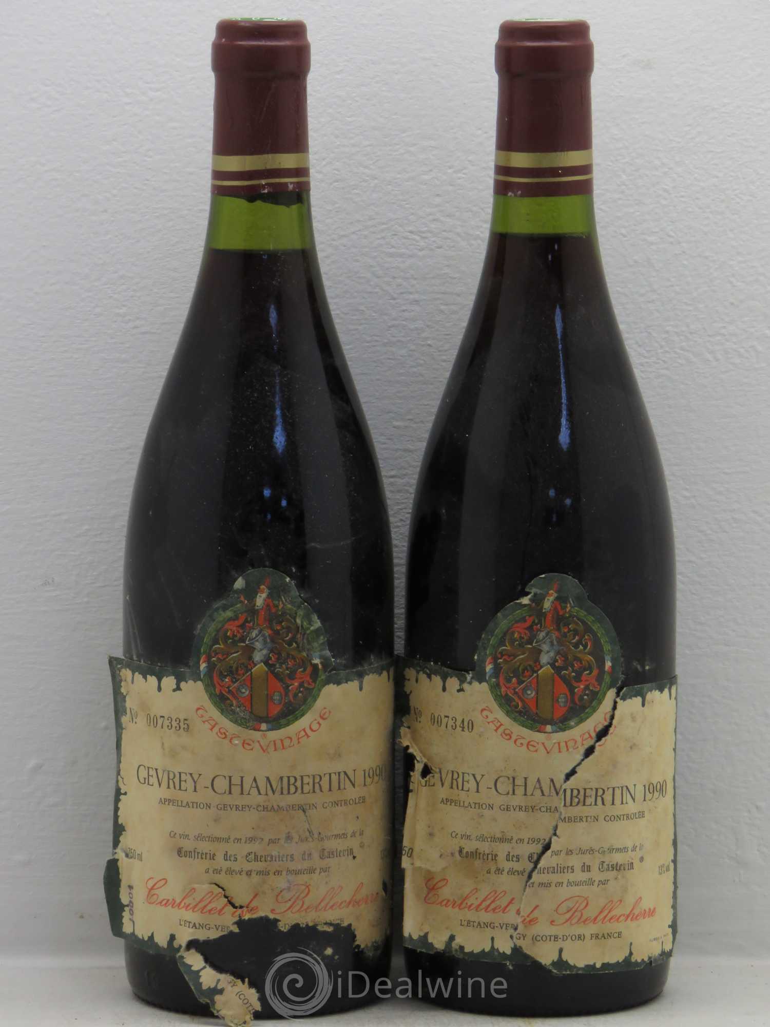 Gevrey-Chambertin Carbillet de Bellecherre 1990 - Posten von 2 Flaschen - 0