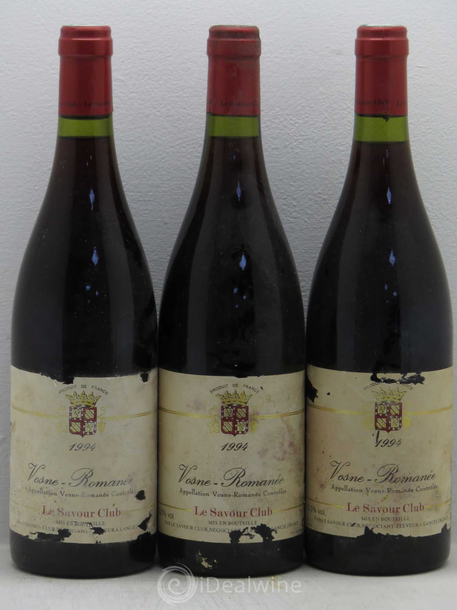 Vosne-Romanée Savour club 1994 - Posten von 3 Flaschen - 0