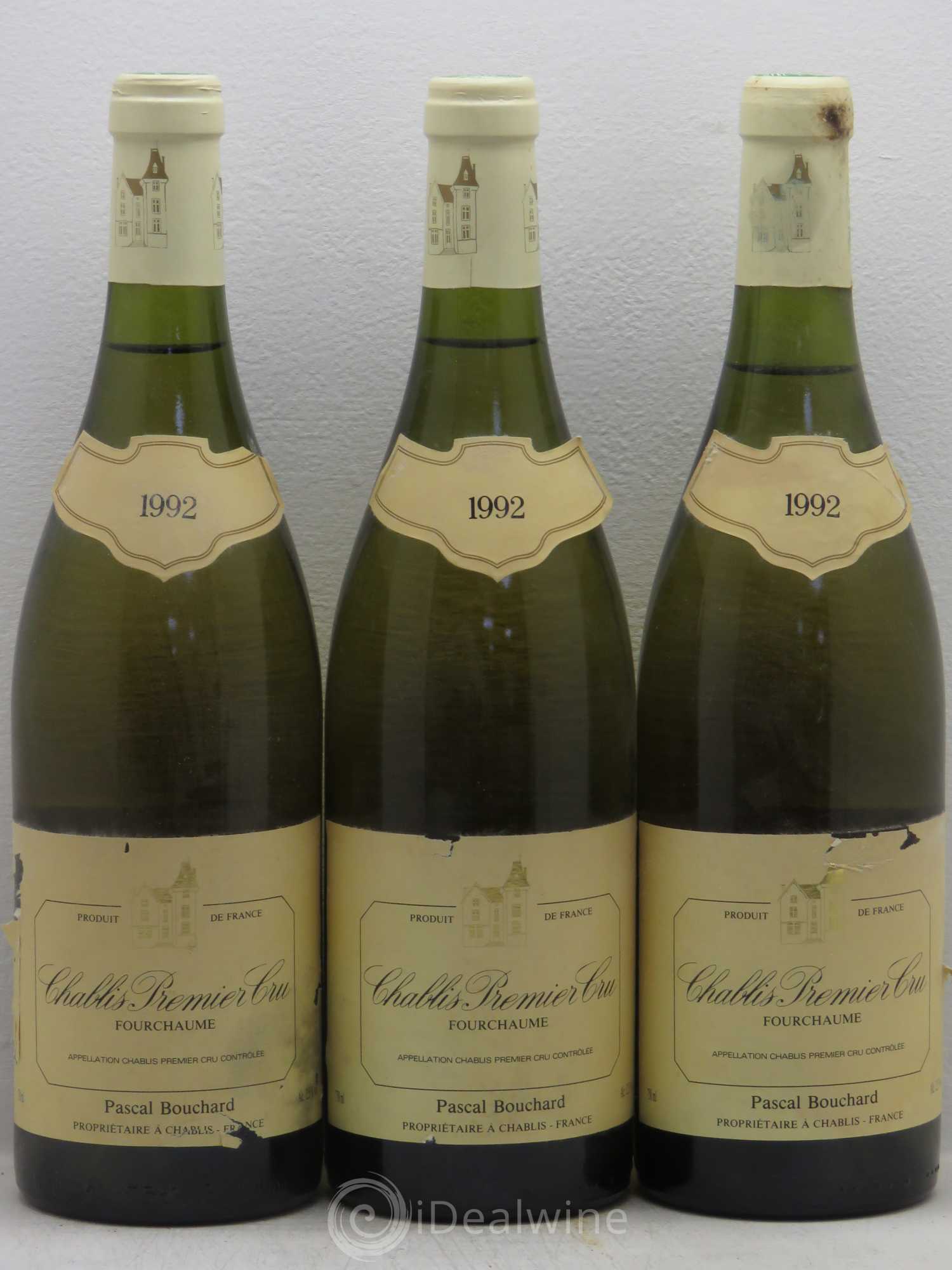Chablis 1er Cru Pascal Bouchard 1992 - Lot de 3 bouteilles - 0