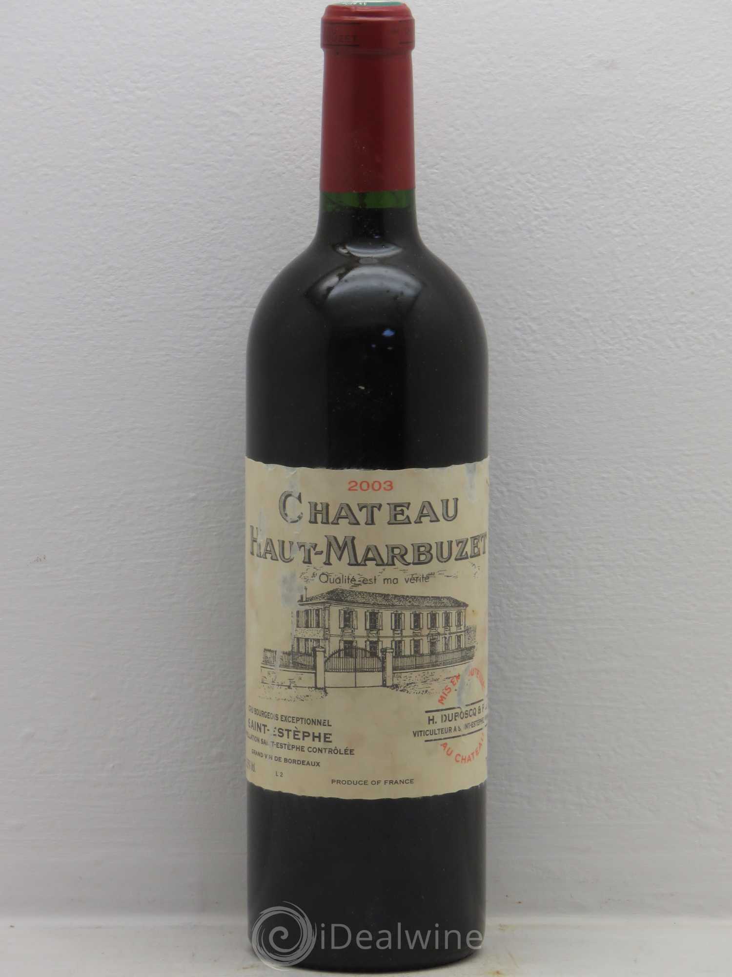 Château de Marbuzet Cru Bourgeois 2003 - Lot de 6 bouteilles - 0
