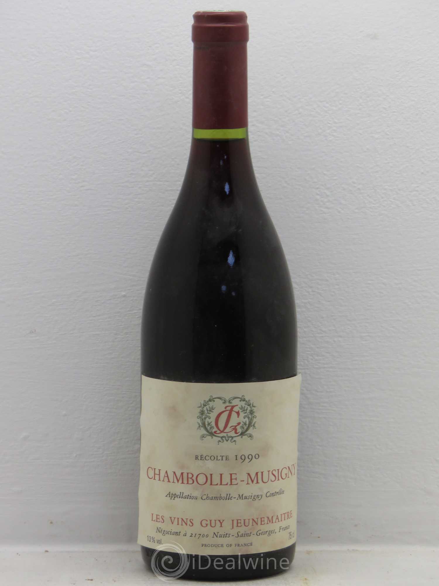 Chambolle-Musigny Guy Jeunemaitre 1990 - Posten von 1 Flasche - 0