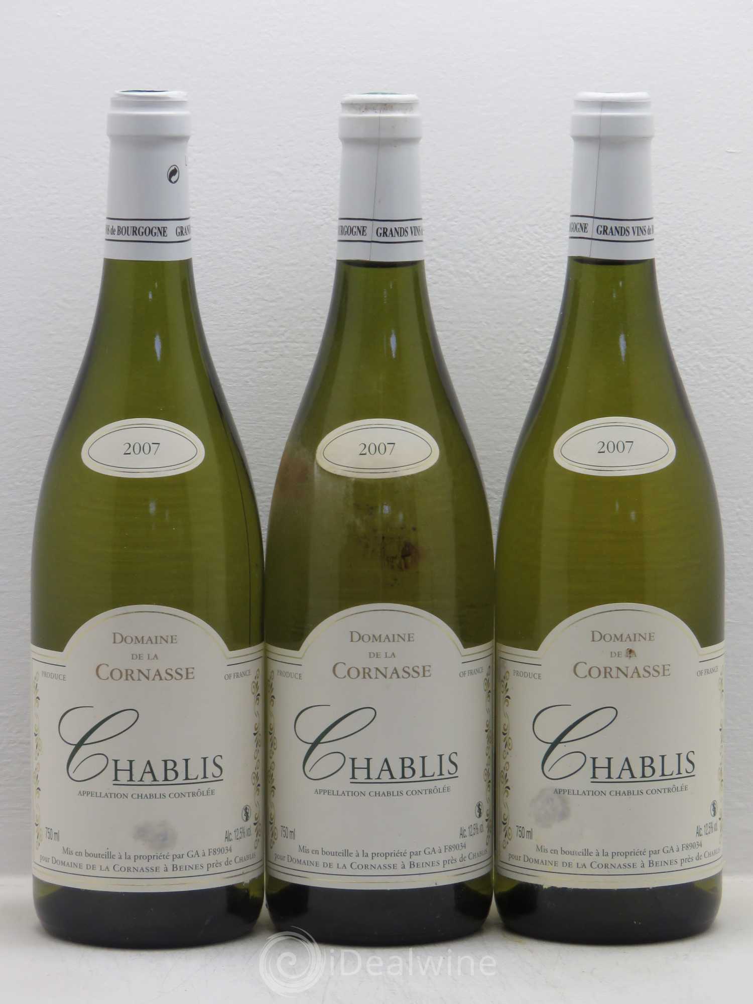 Chablis Domaine de la Cornasse 2007 - Posten von 3 Flaschen - 0