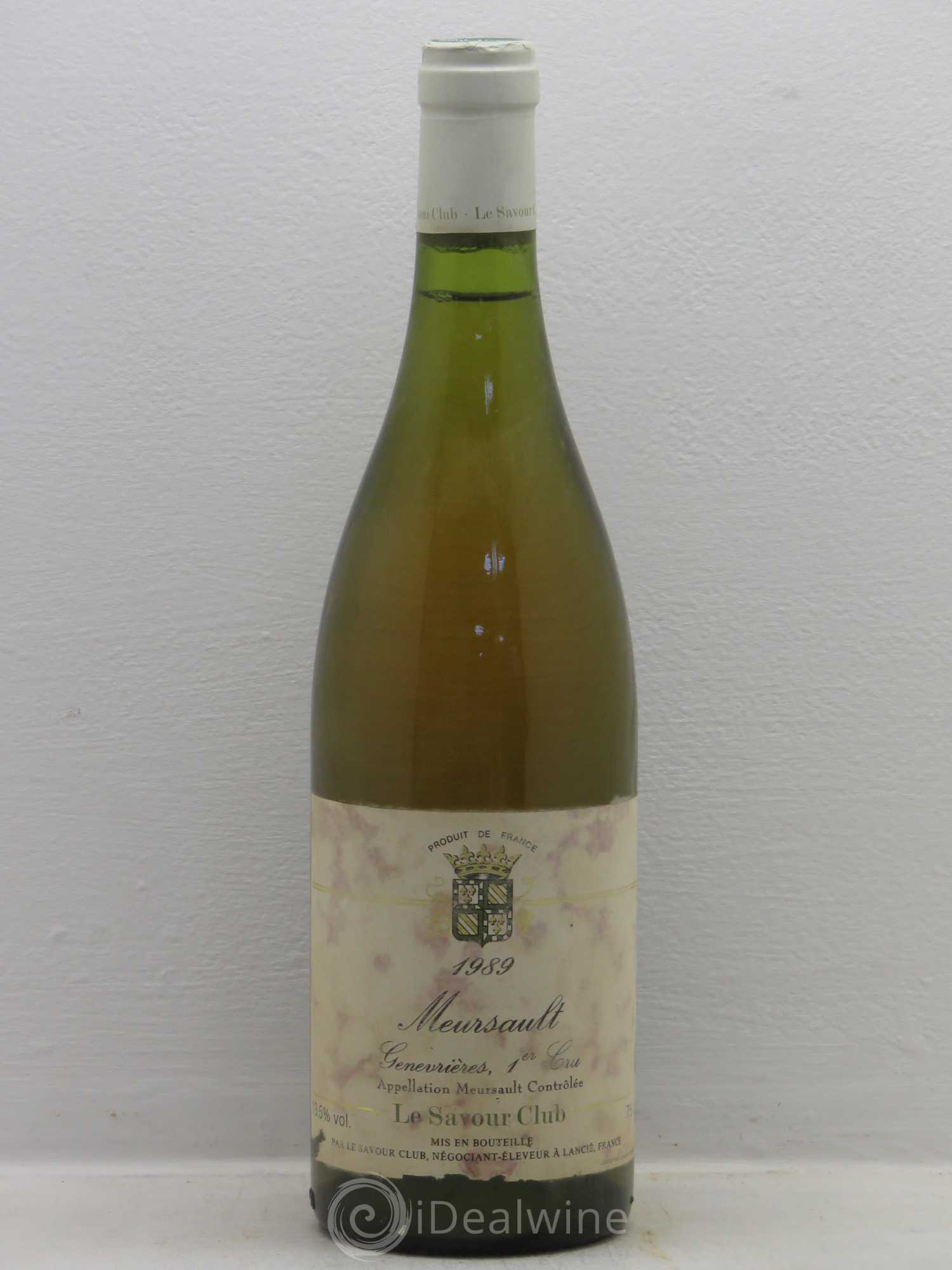 Meursault 1er Cru Savour Club 1989 - Lot de 1 bouteille - 0