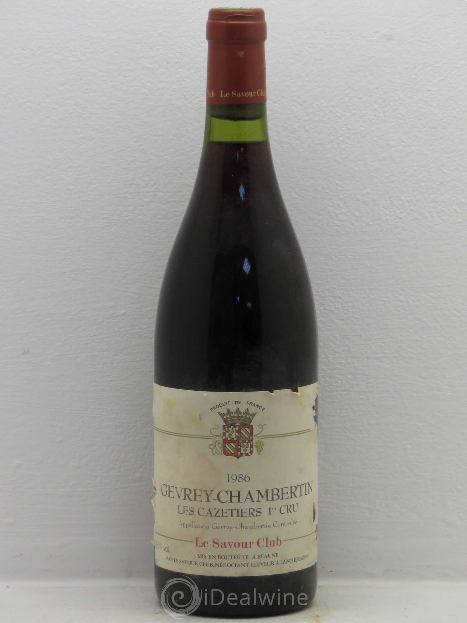 Gevrey-Chambertin 1er Cru Savour club 1986 - Posten von 1 Flasche - 0
