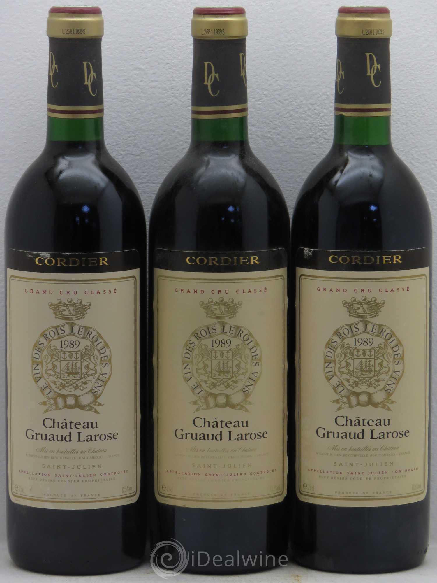 Château Gruaud Larose 2ème Grand Cru Classé 1989 - Lot de 3 bouteilles - 0