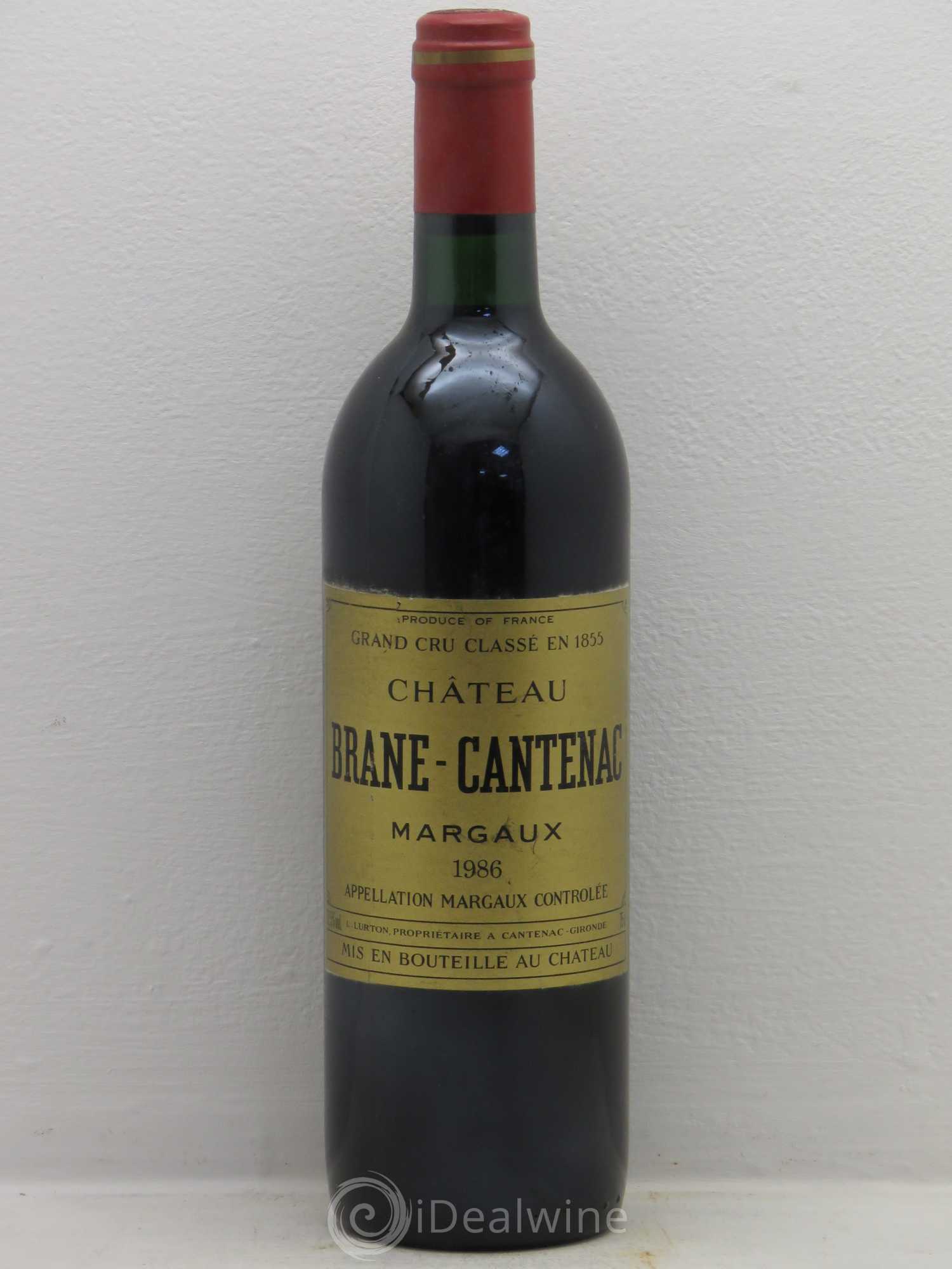 Château Brane Cantenac 2ème Grand Cru Classé 1986 - Lot de 1 bouteille - 0