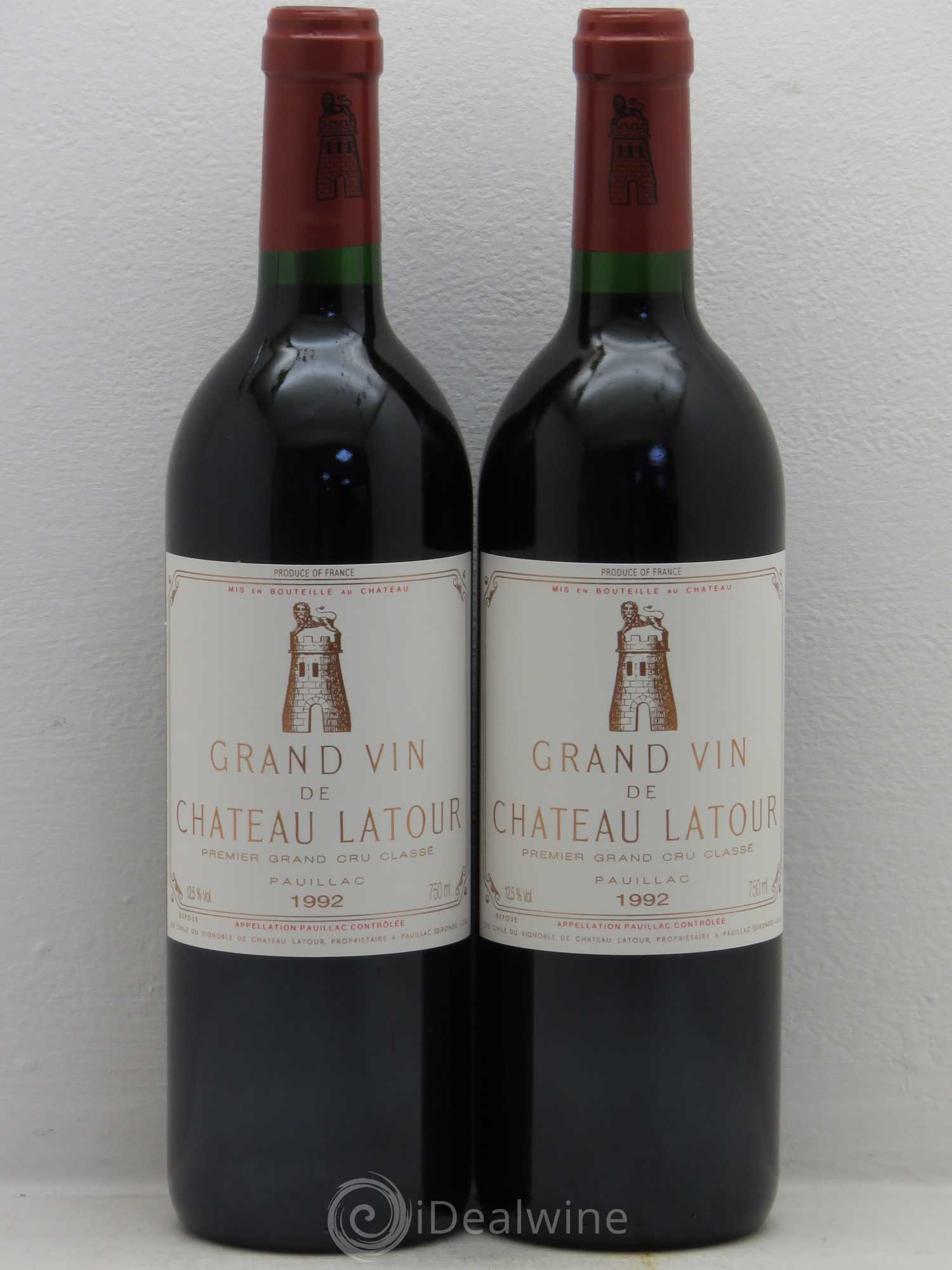 Château Latour 1er Grand Cru Classé 1992 - Lot de 2 bouteilles - 0