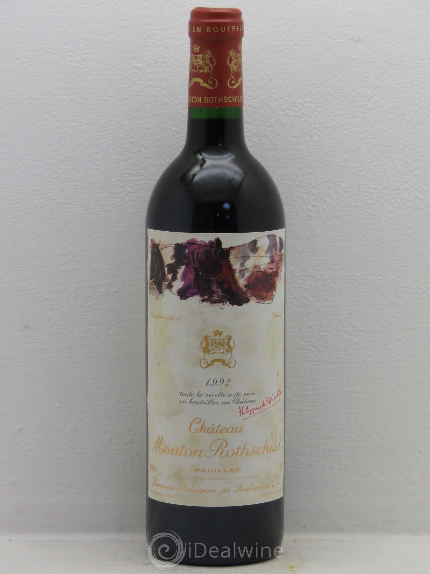 Château Mouton Rothschild 1er Grand Cru Classé 1992 - Lot de 1 bouteille - 0
