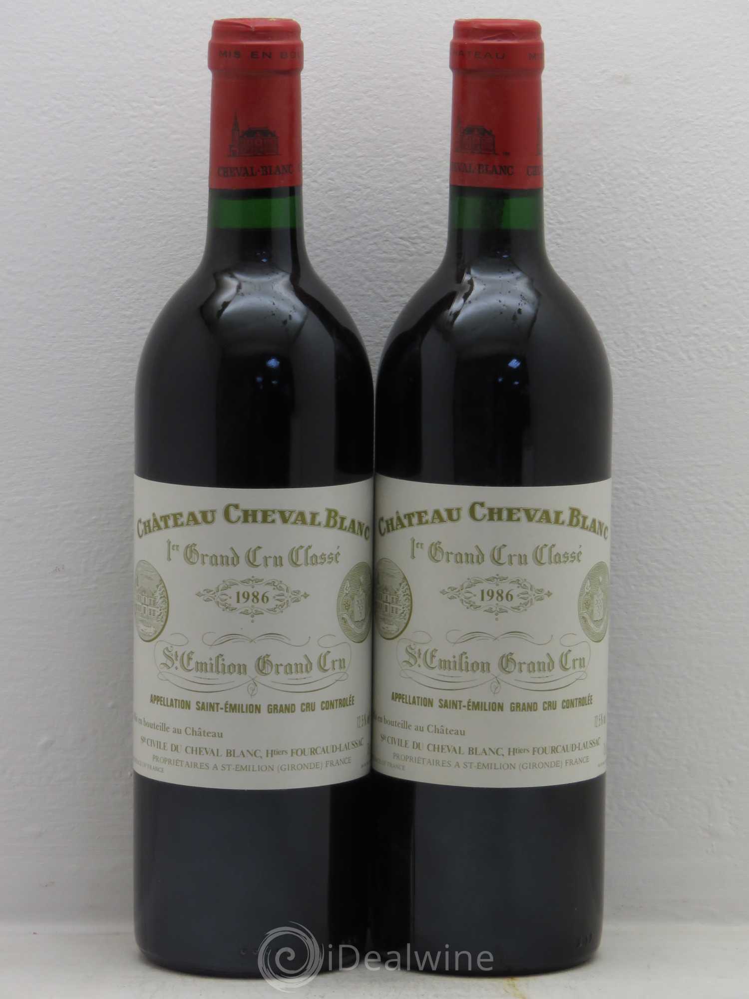 Château Cheval Blanc 1er Grand Cru Classé A 1986 - Lot de 2 bouteilles - 0