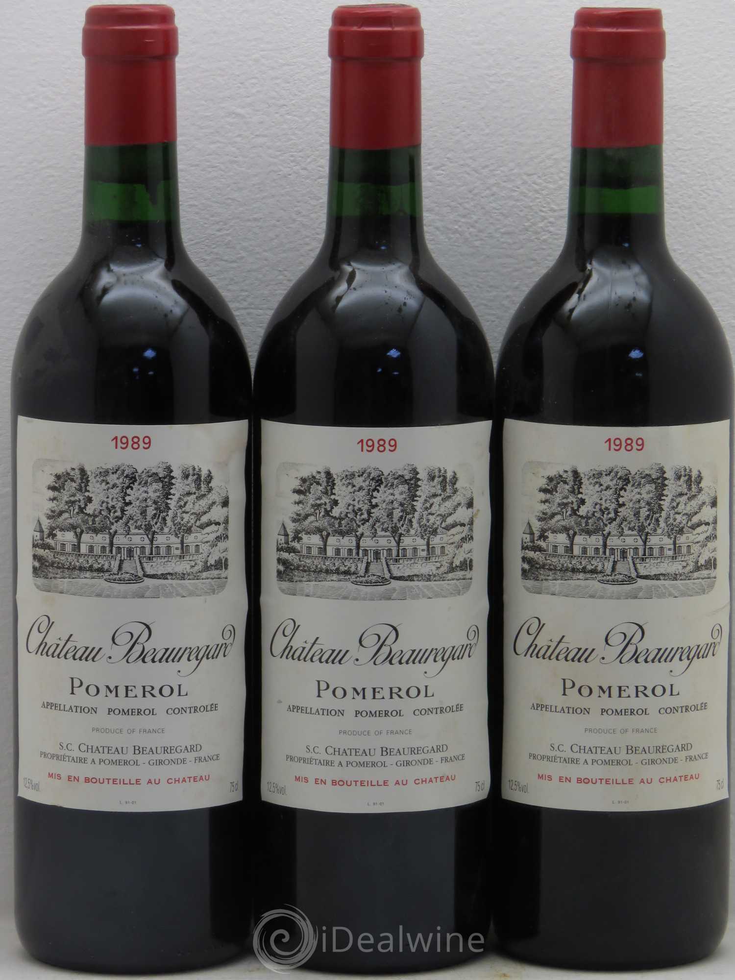 Château Beauregard 1989 - Lot de 3 bouteilles - 0