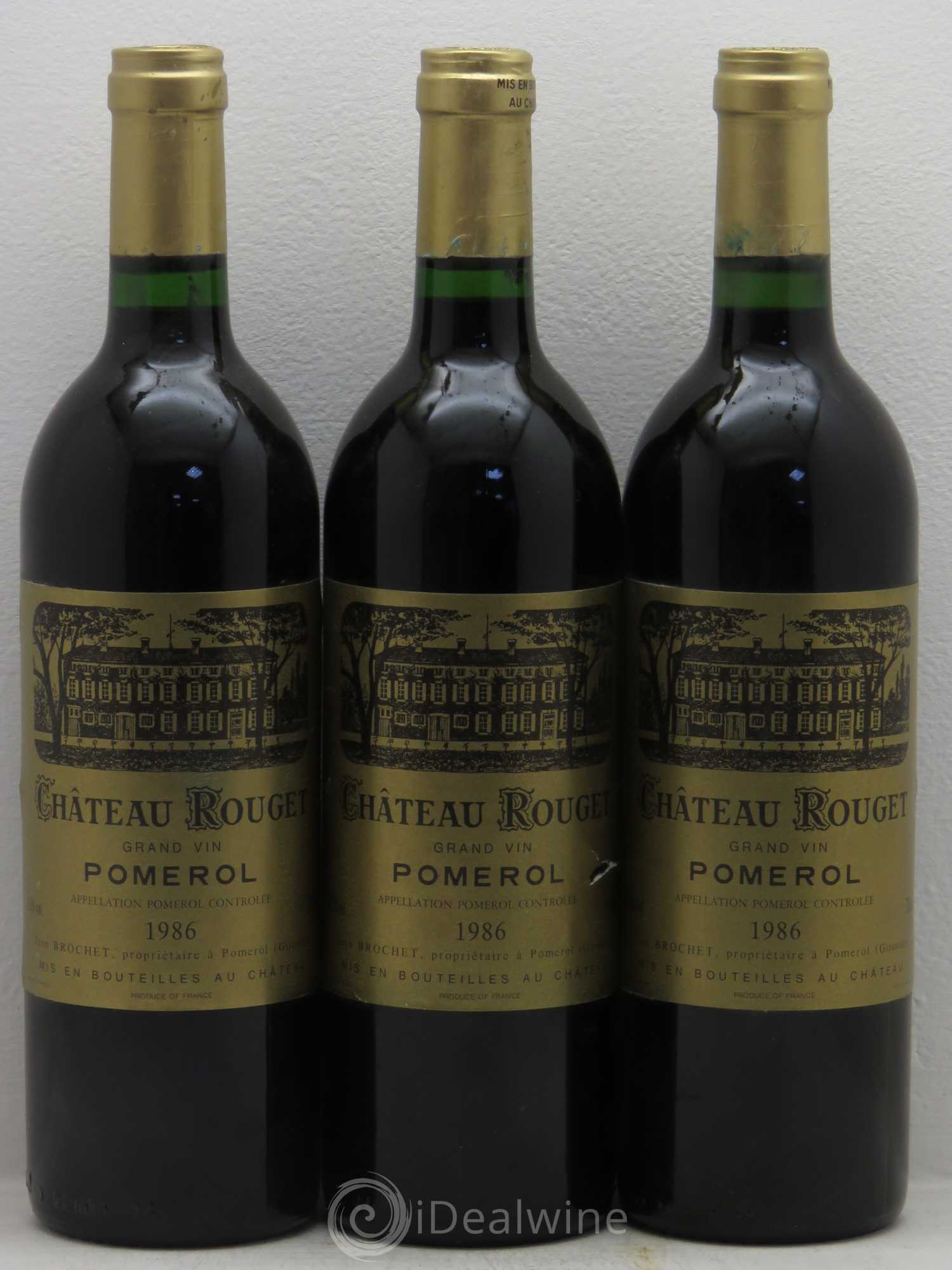 Château Rouget 1986 - Lot of 3 bottles - 0