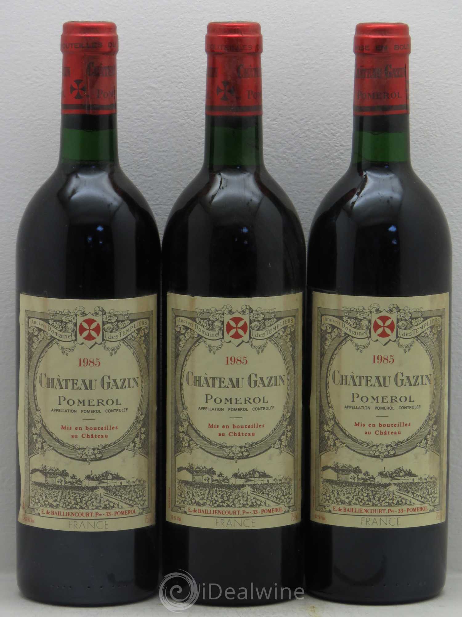 Château Gazin 1985 - Lot de 3 bouteilles - 0
