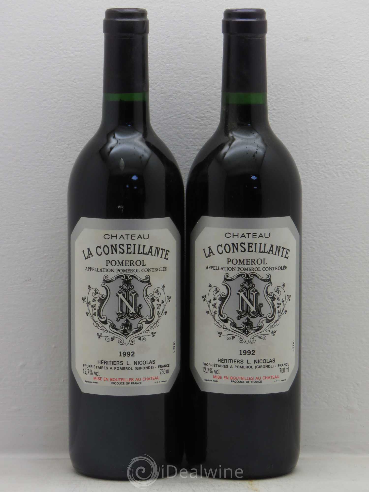 Château la Conseillante 1992 - Lot de 2 bouteilles - 0