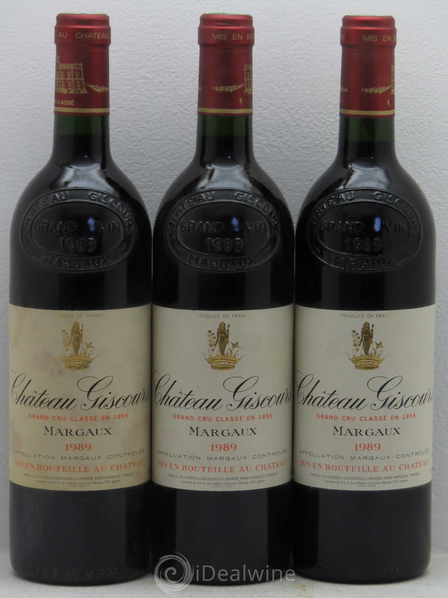 Château Giscours 3ème Grand Cru Classé 1989 - Lot de 3 bouteilles - 0