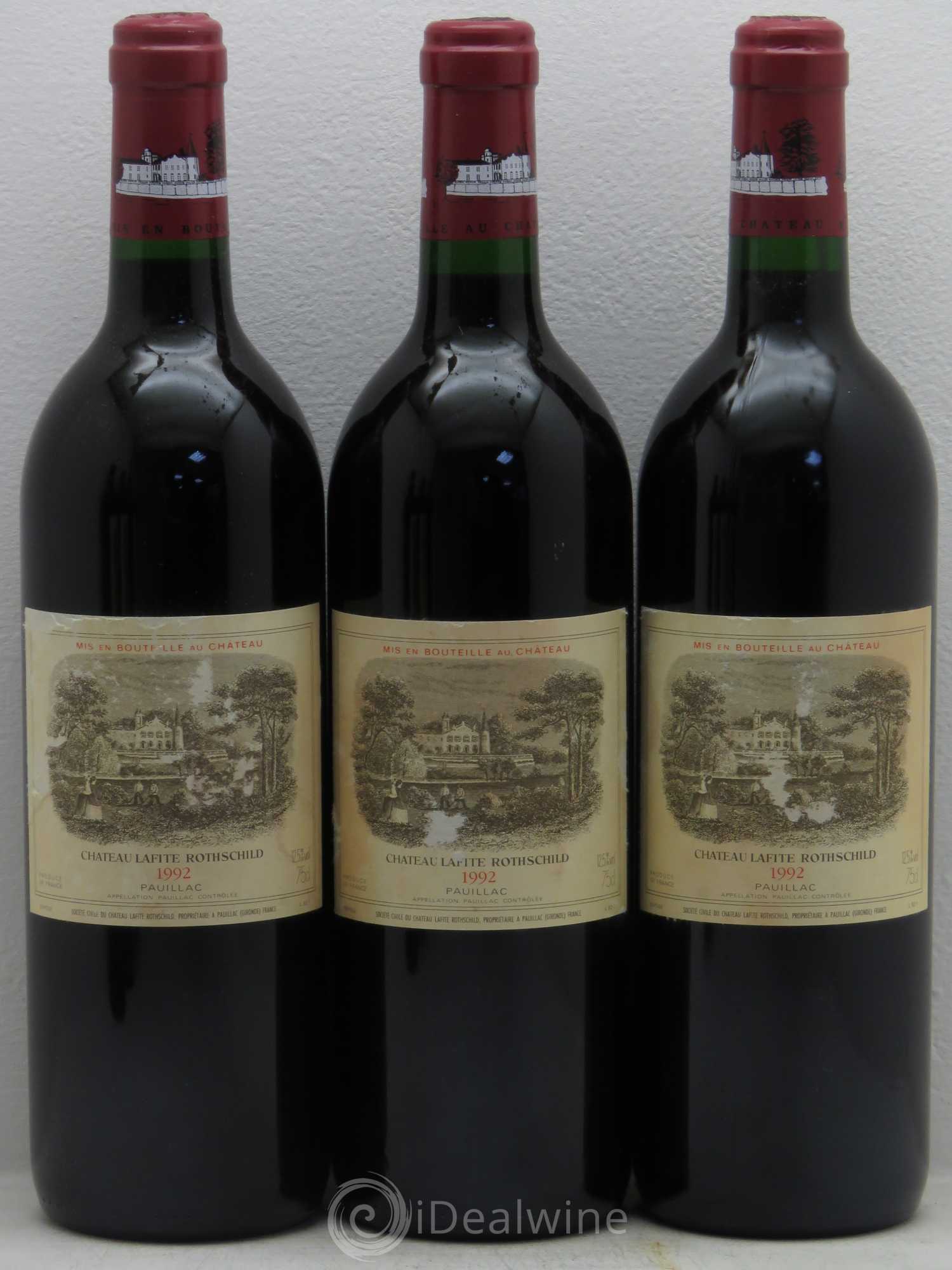 Château Lafite Rothschild 1er Grand Cru Classé 1992 - Lot de 6 bouteilles - 1