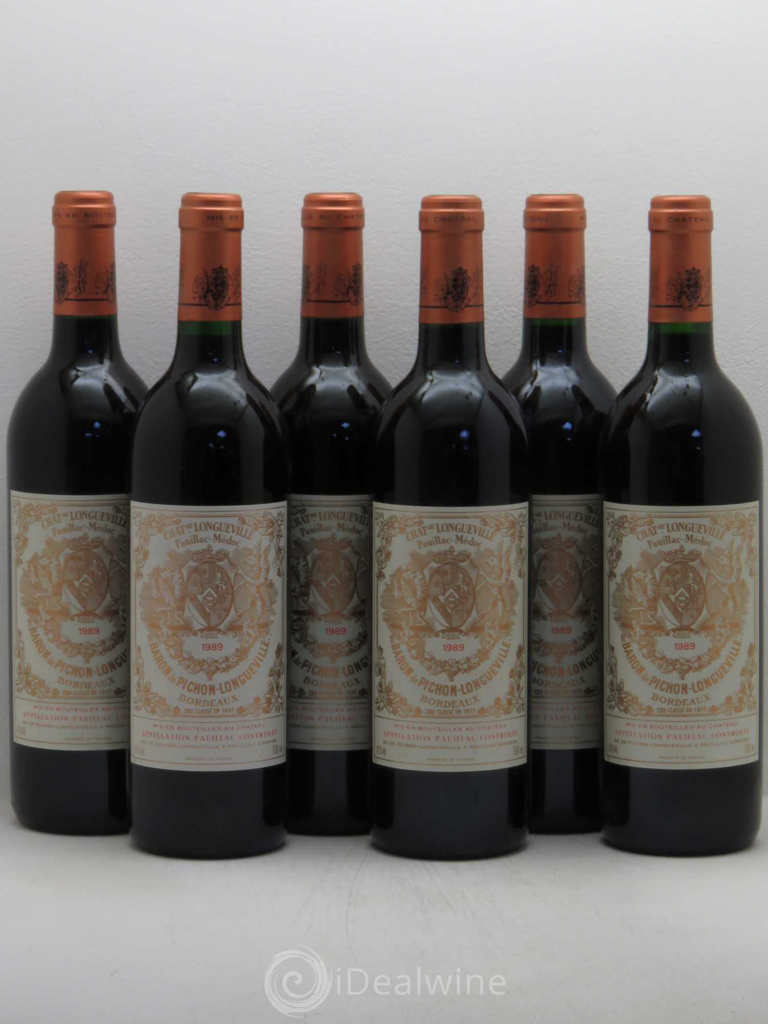 Pichon Longueville Baron 2ème Grand Cru Classé 1989 - Lot de 6 bouteilles - 0