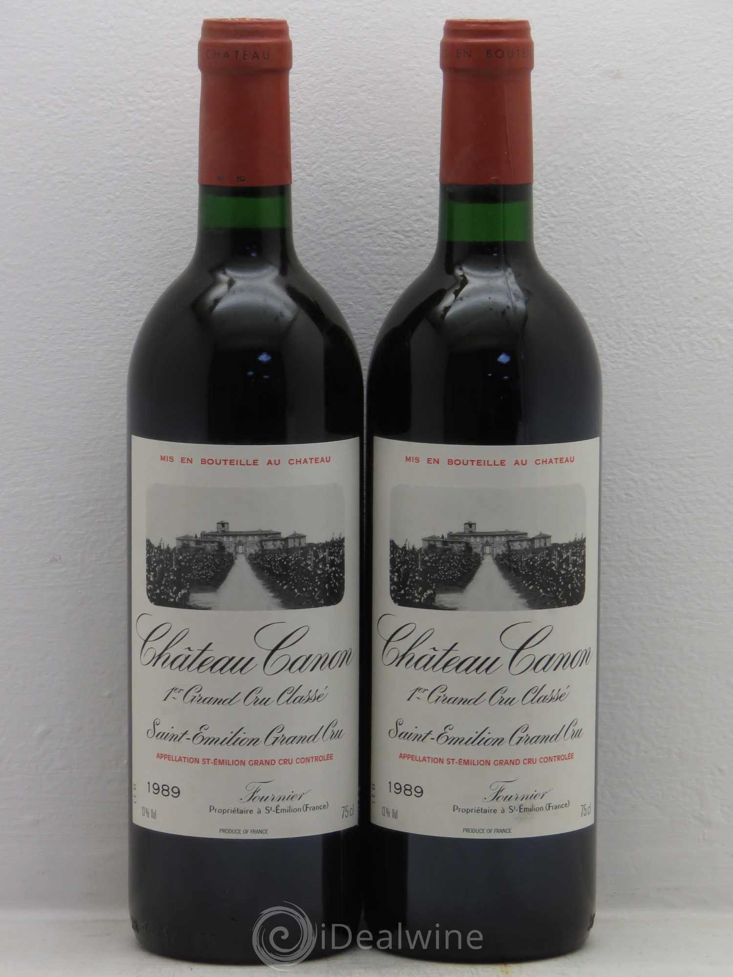 Château Canon 1er Grand Cru Classé B 1989 - Lot de 2 bouteilles - 0
