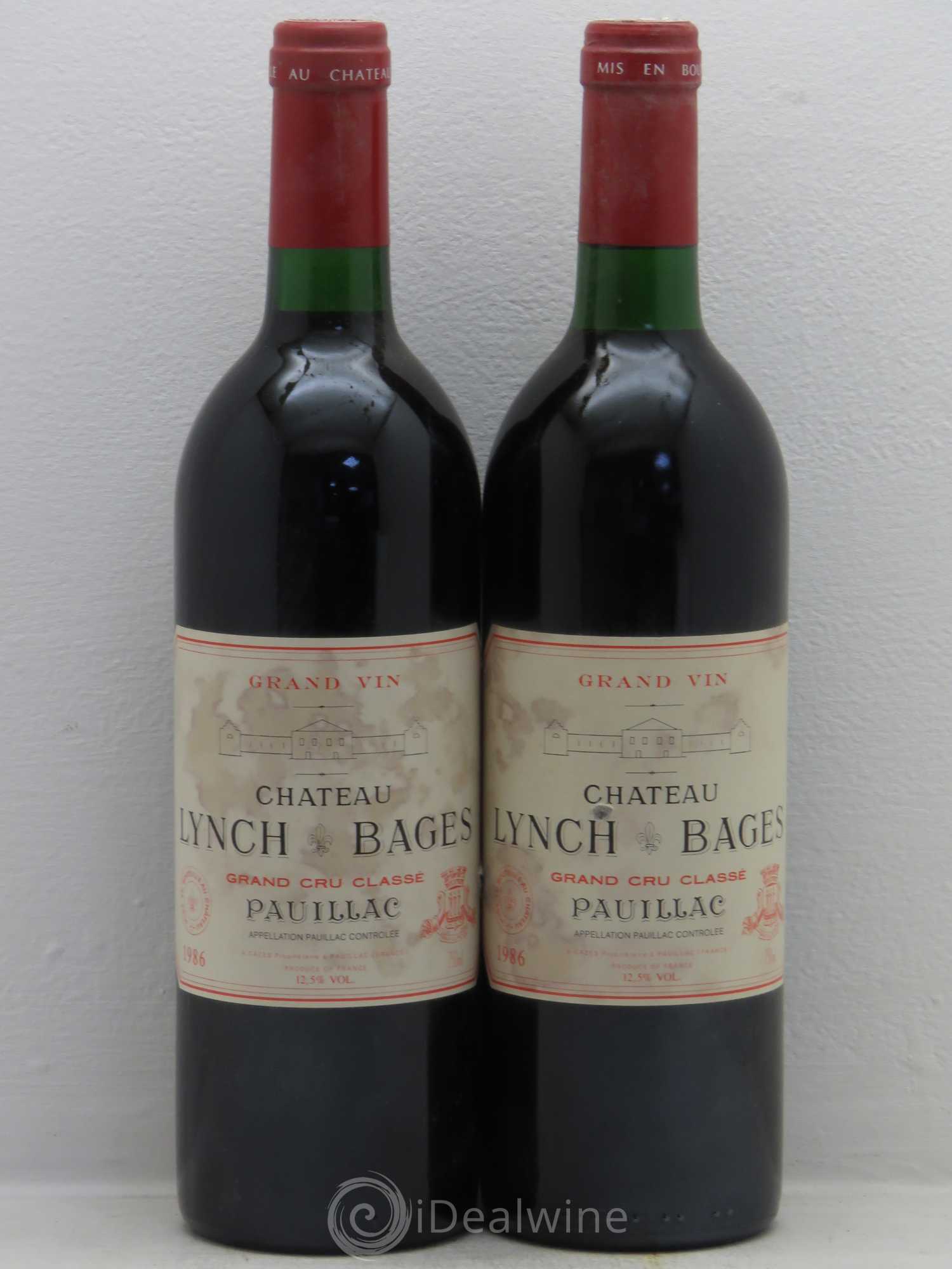 Château Lynch Bages 5ème Grand Cru Classé 1986 - Lot de 2 bouteilles - 0