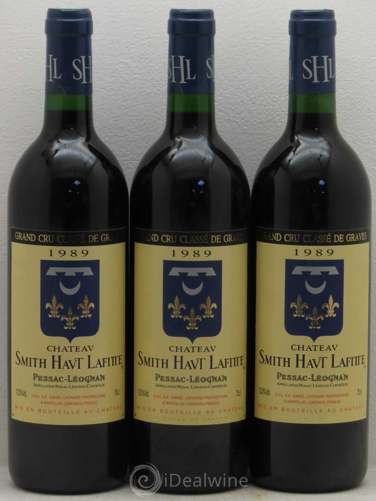 Château Smith Haut Lafitte Cru Classé de Graves 1989 - Lot de 3 bouteilles - 0