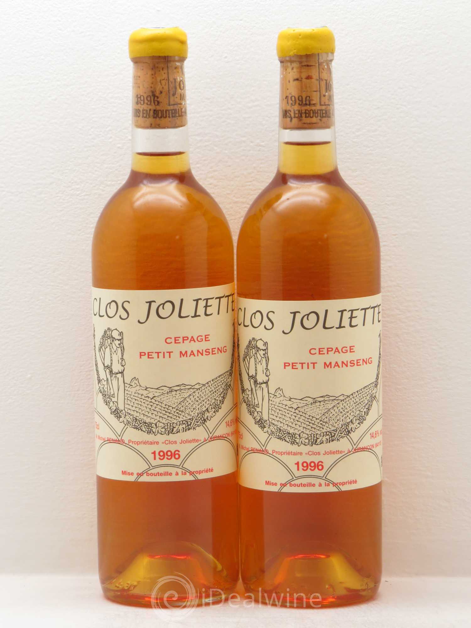 Vin de France Petit Manseng Clos de la Joliette demi-sec 1996 - Posten von 2 Flaschen - 0
